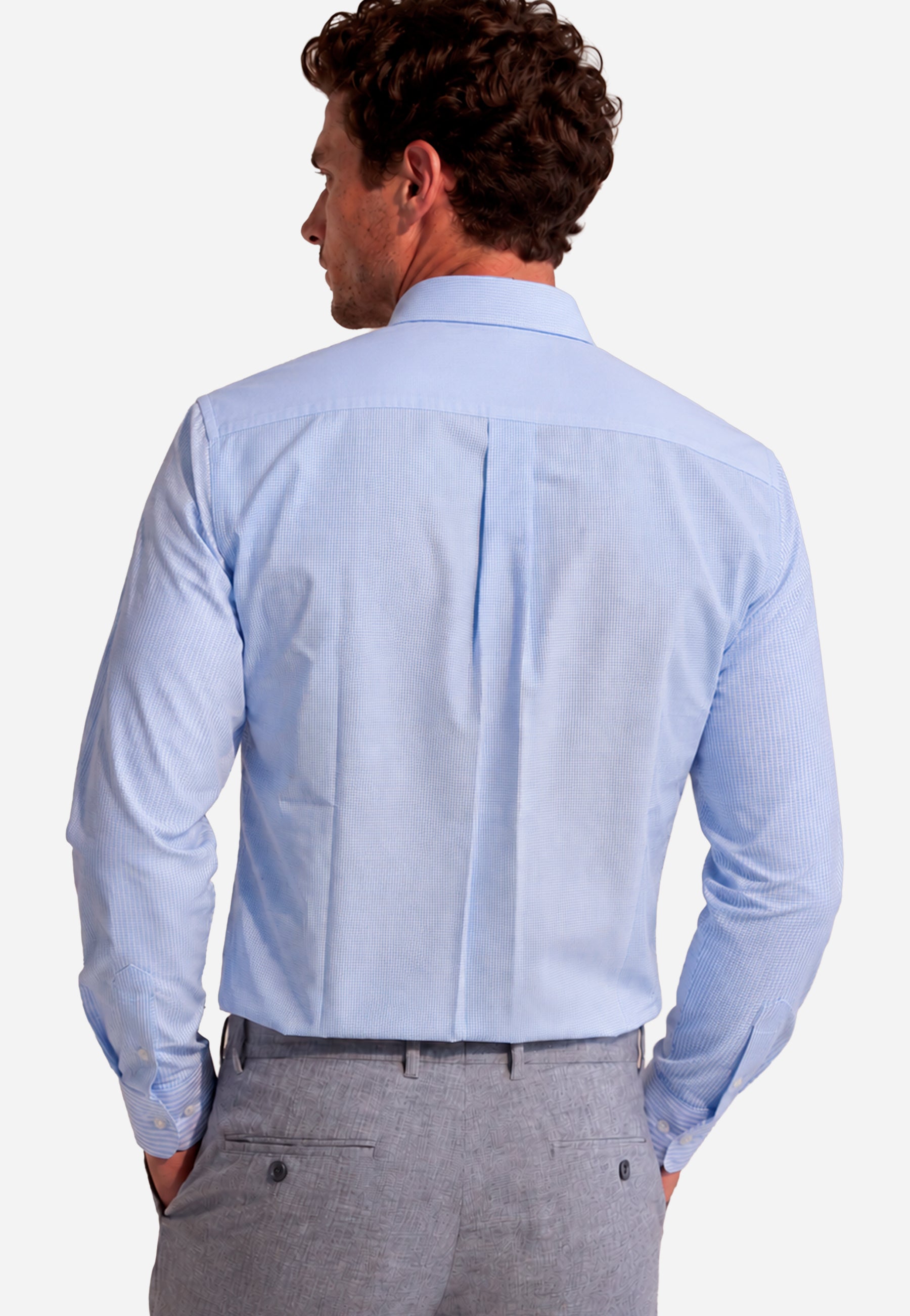 Camisa Azul Rayas Hombre H&B.