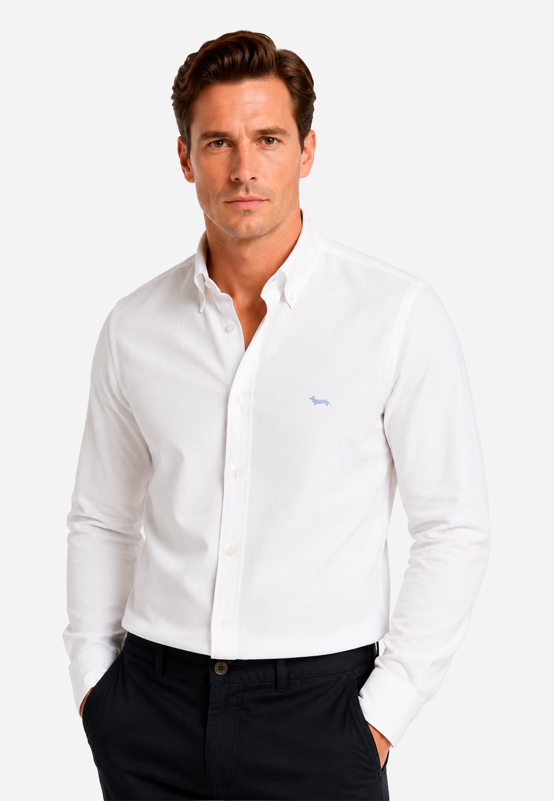 Camisa Oxford Blanca Hombre H&B.