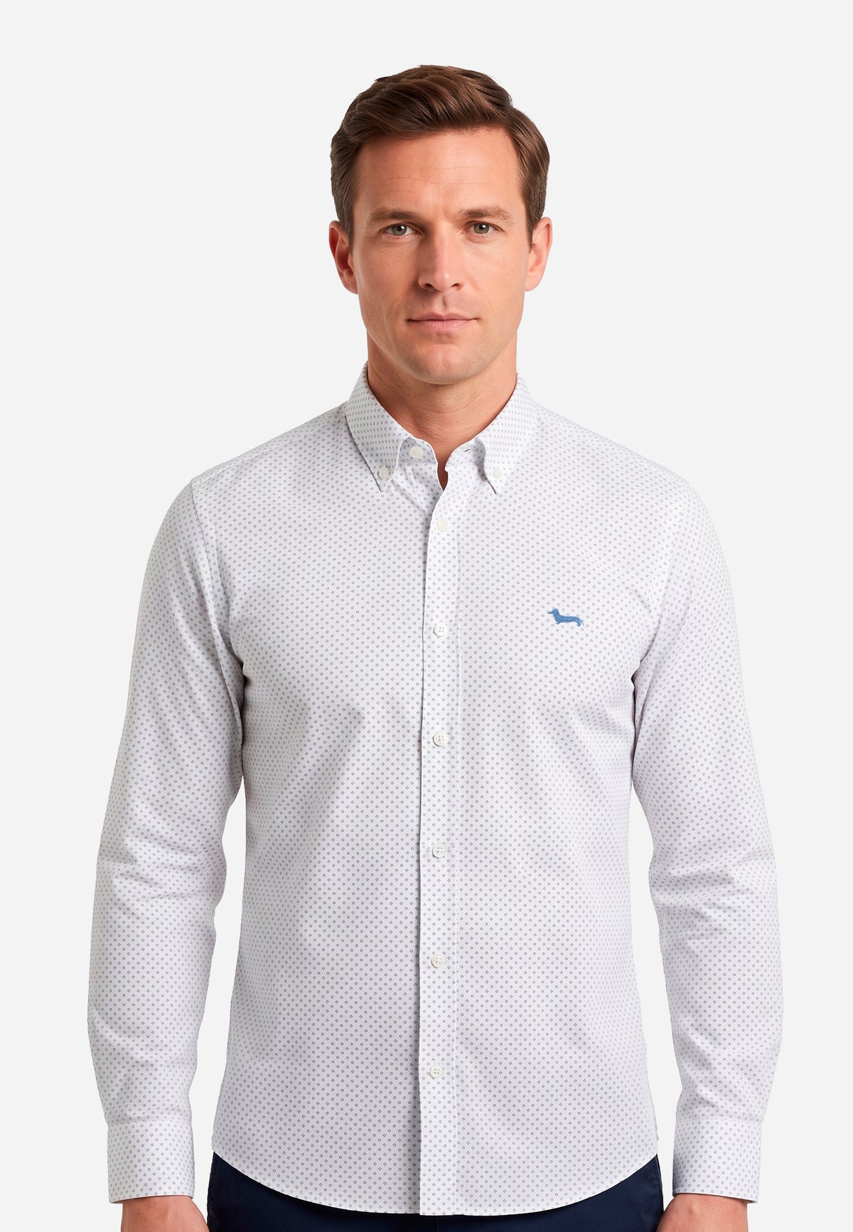 Camisa Blanca Punto Hombre H&B.