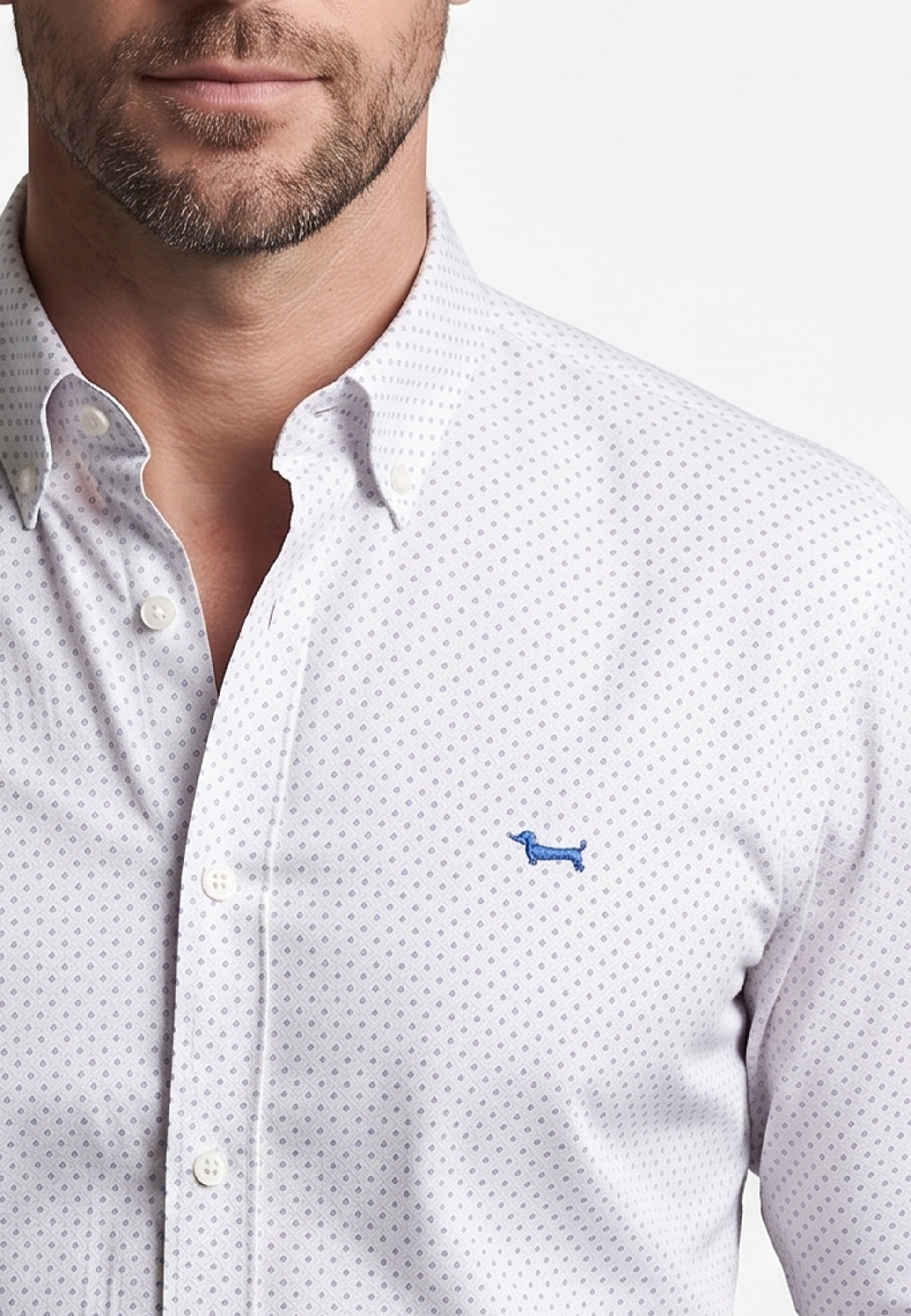 Camisa Blanca Punto Hombre H&B.