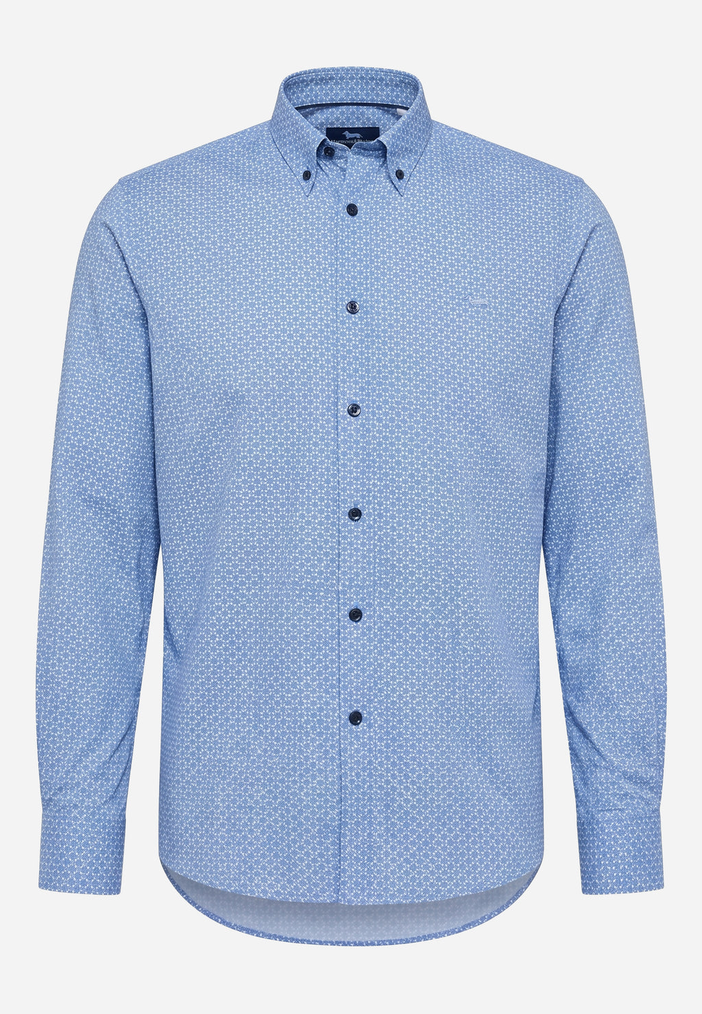 Camisa Azul Micro-Diseño H&B