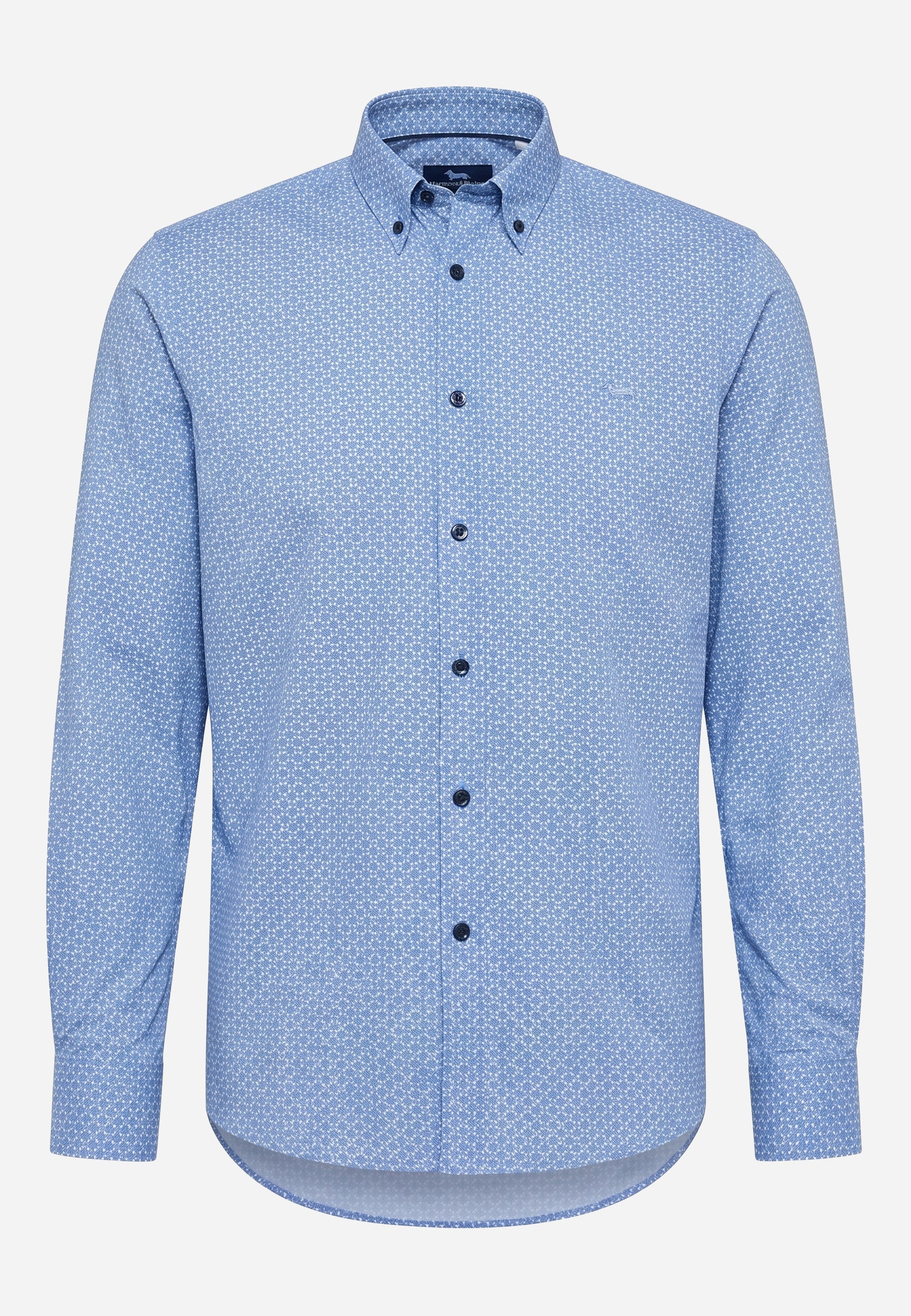 Camisa Azul Micro-Diseño - Harmont&Blaine