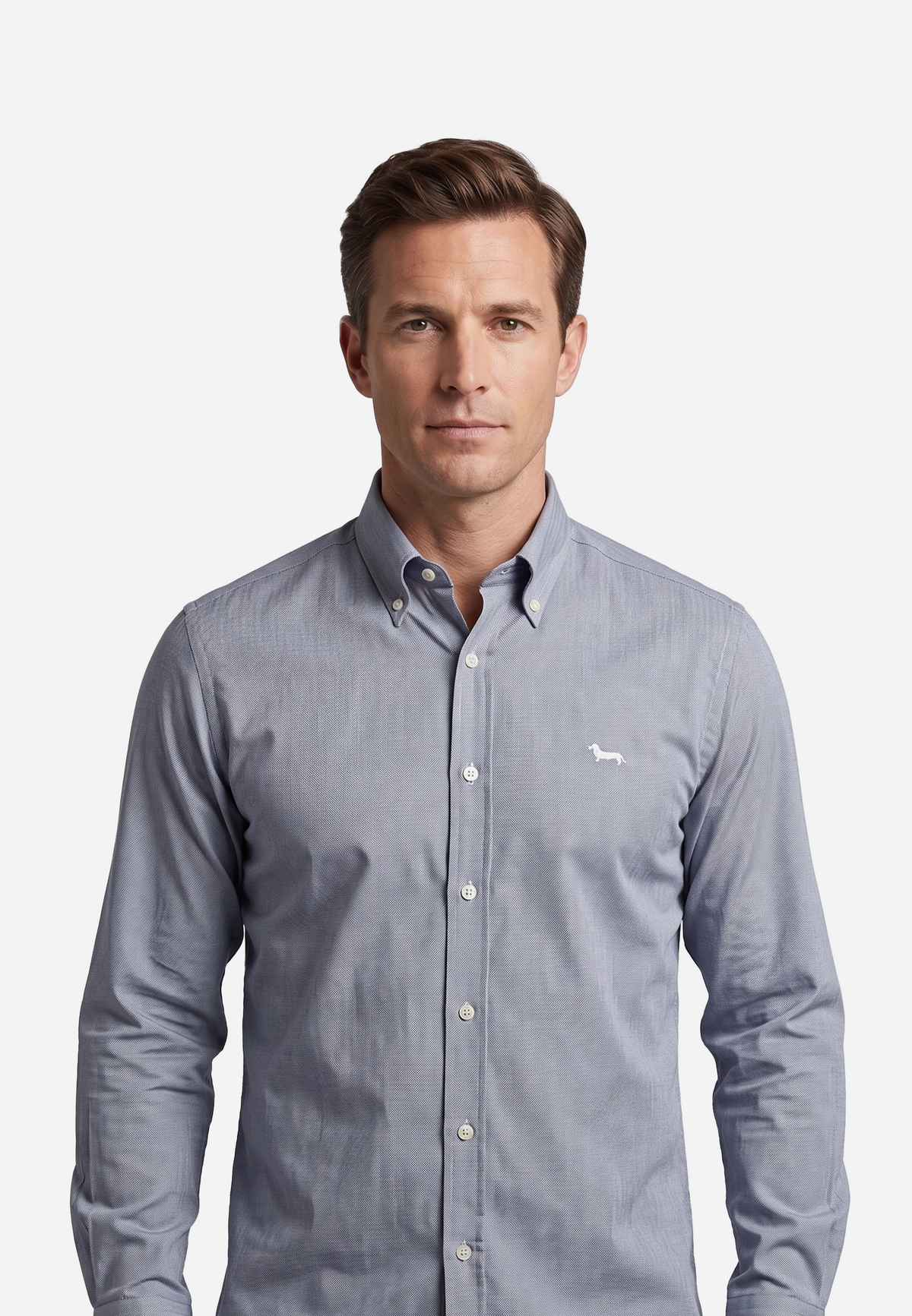 Camisa  Micro-Diseño Gris H&B