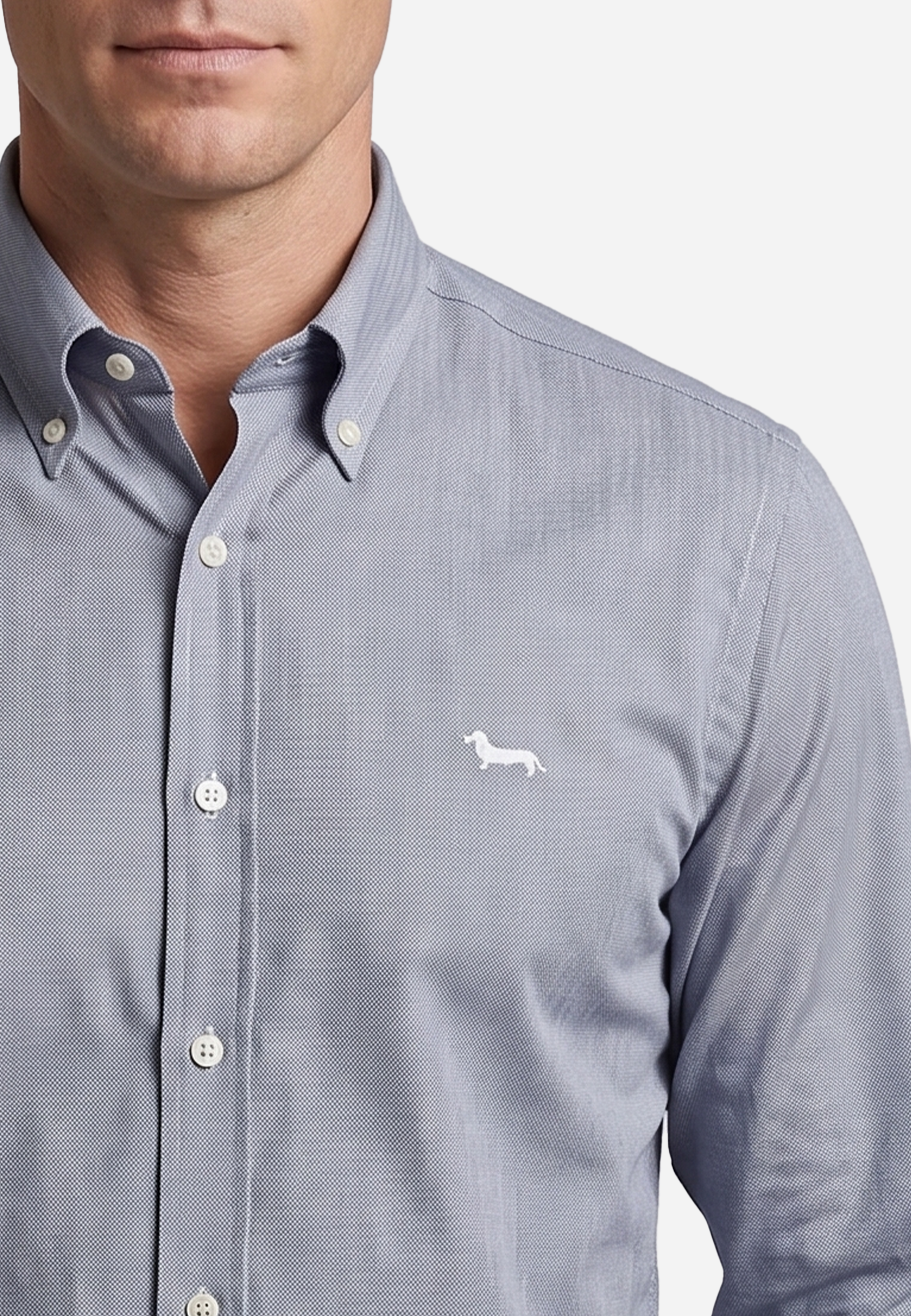 Camisa  Micro-Diseño Gris H&B