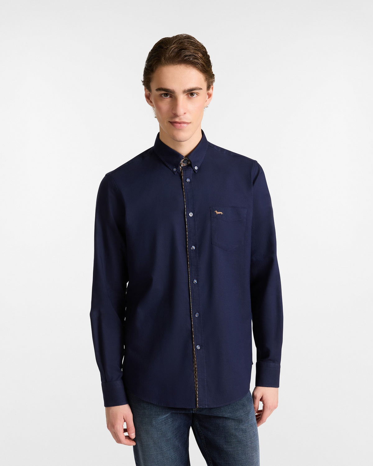 Camisa Oxford Azul Profundo H&B