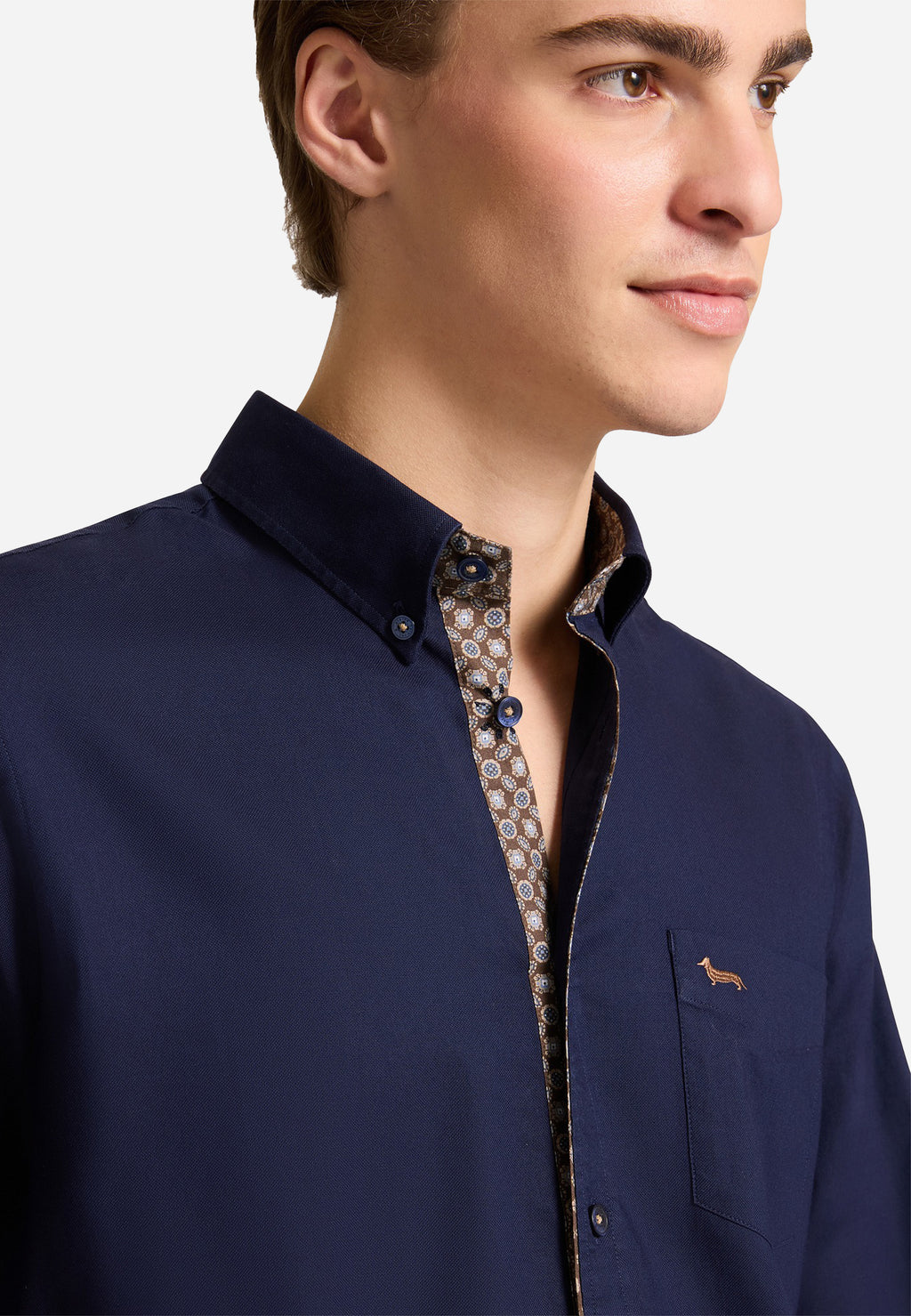 Camisa Oxford Azul Profundo H&B