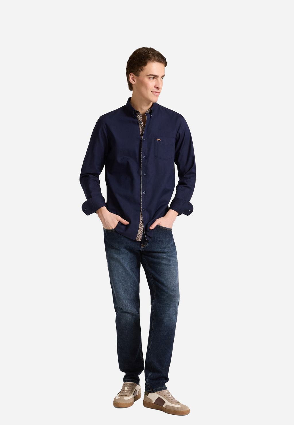 Camisa Oxford Azul Profundo H&B