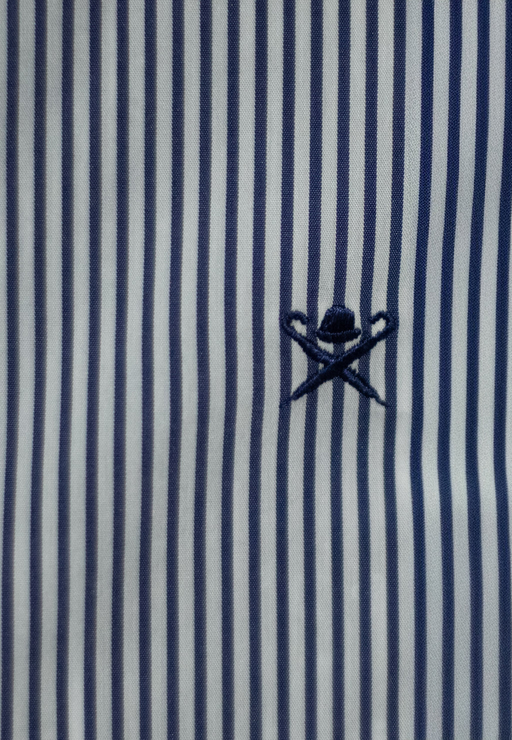 Camisa Azul Rayas Oscuras Hombre H.L.