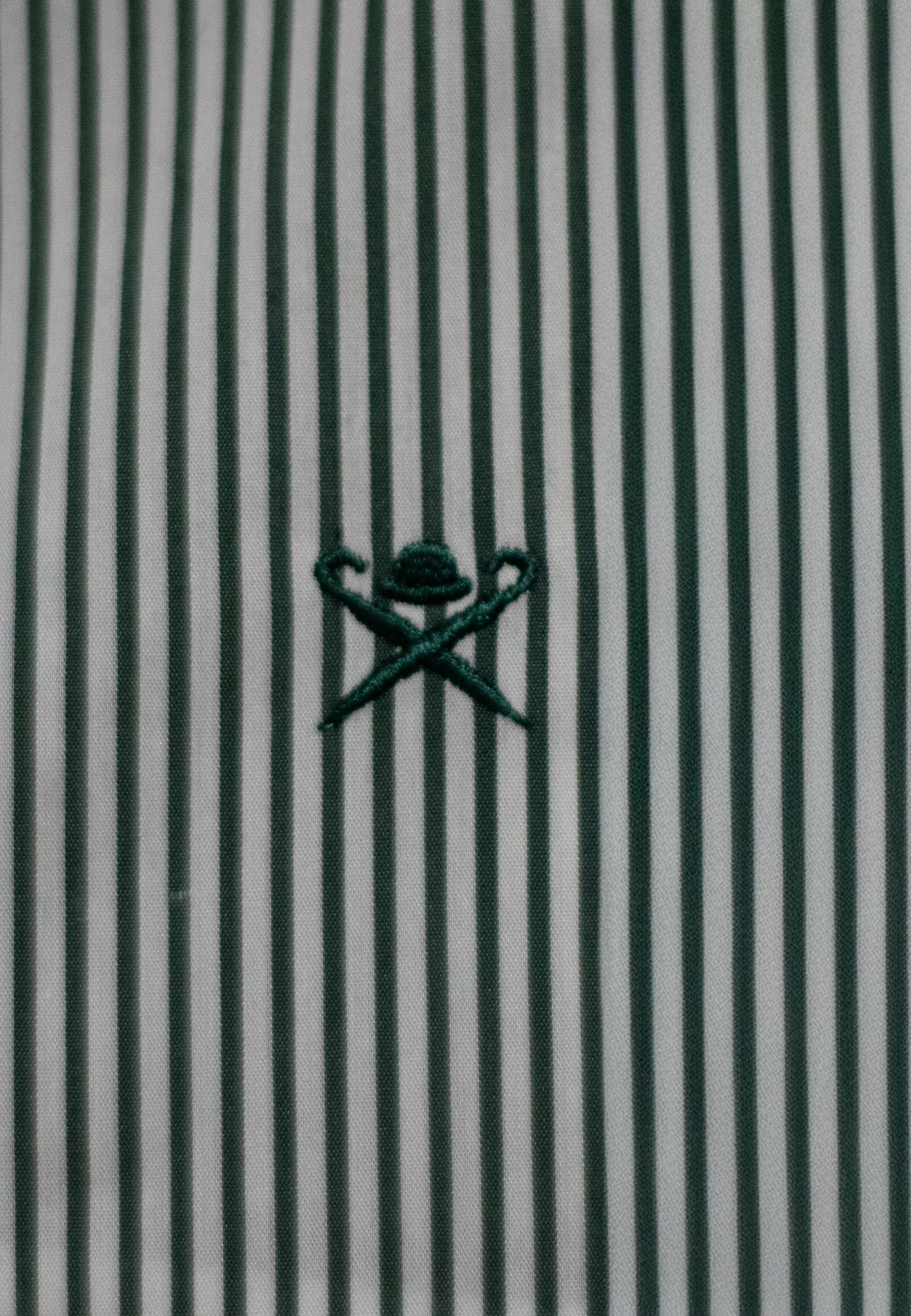 Camisa Verde Rayas Hombre H.L.