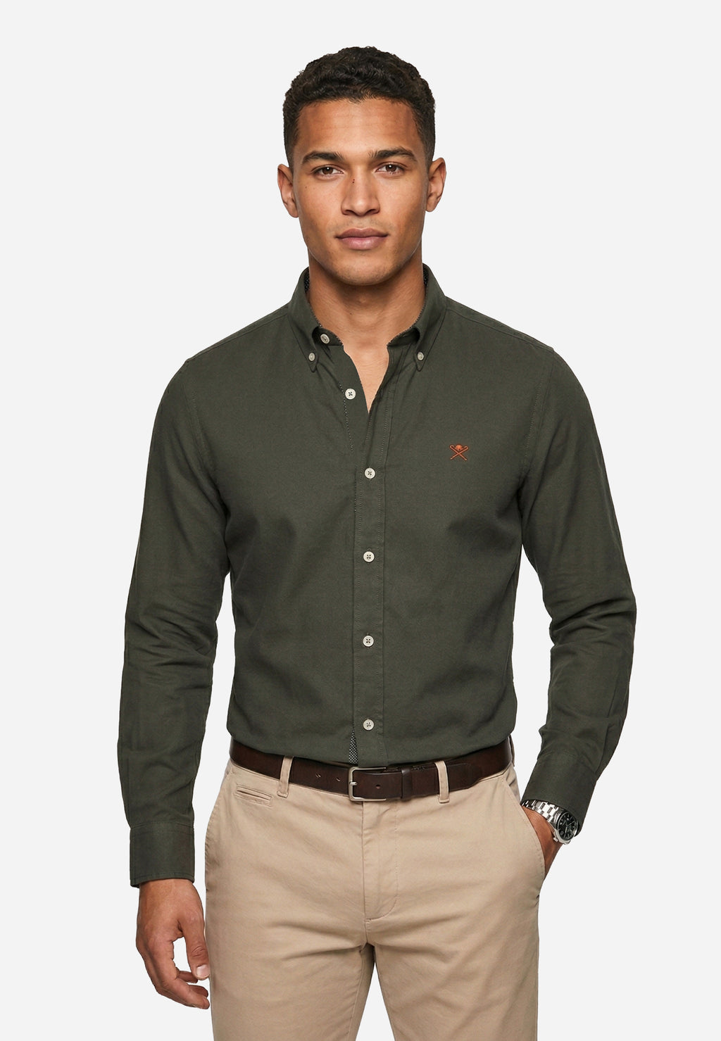 Camisa Verde Militar Hombre H.L.
