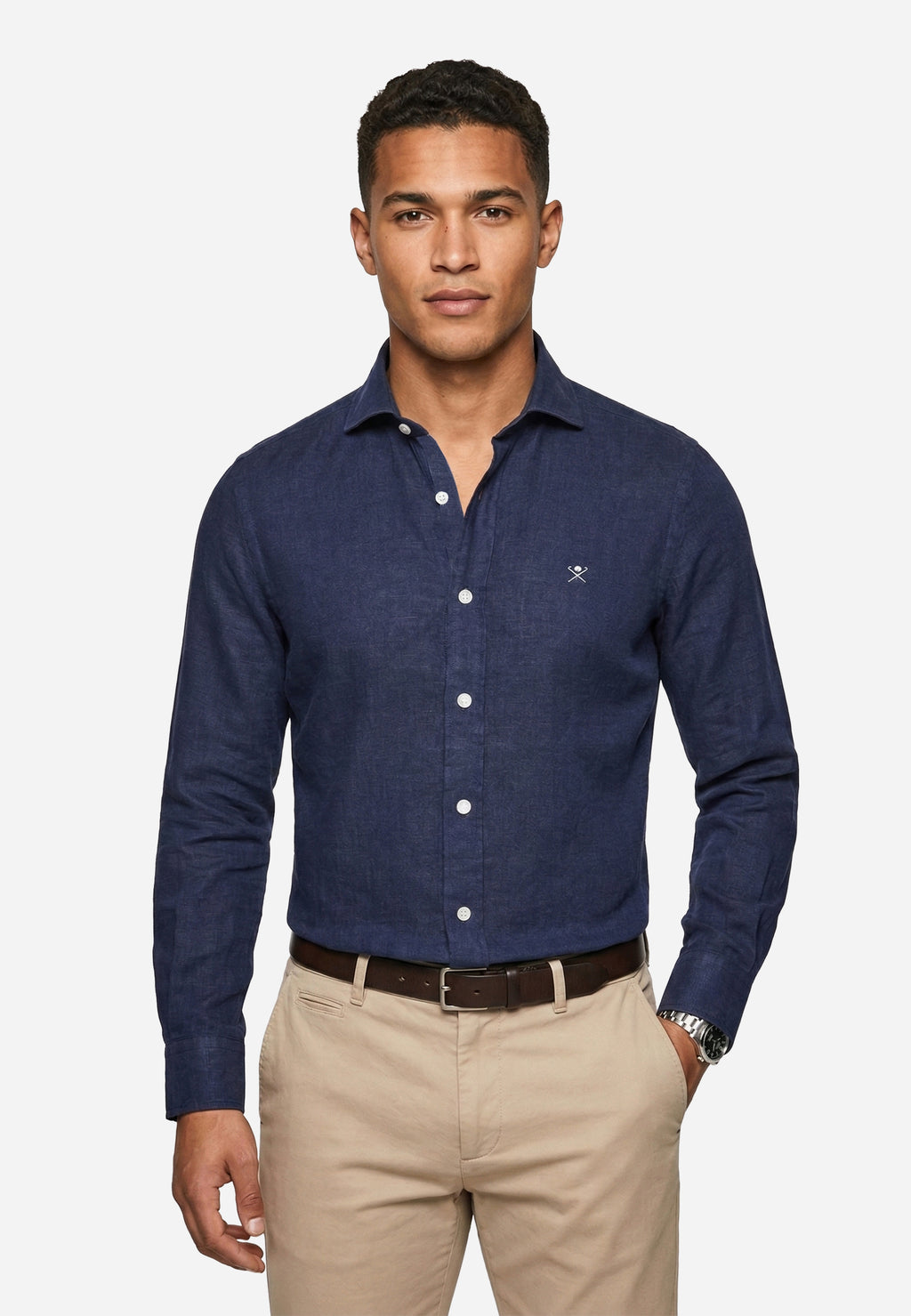 Camisa Azul Marino Hombre H.L.