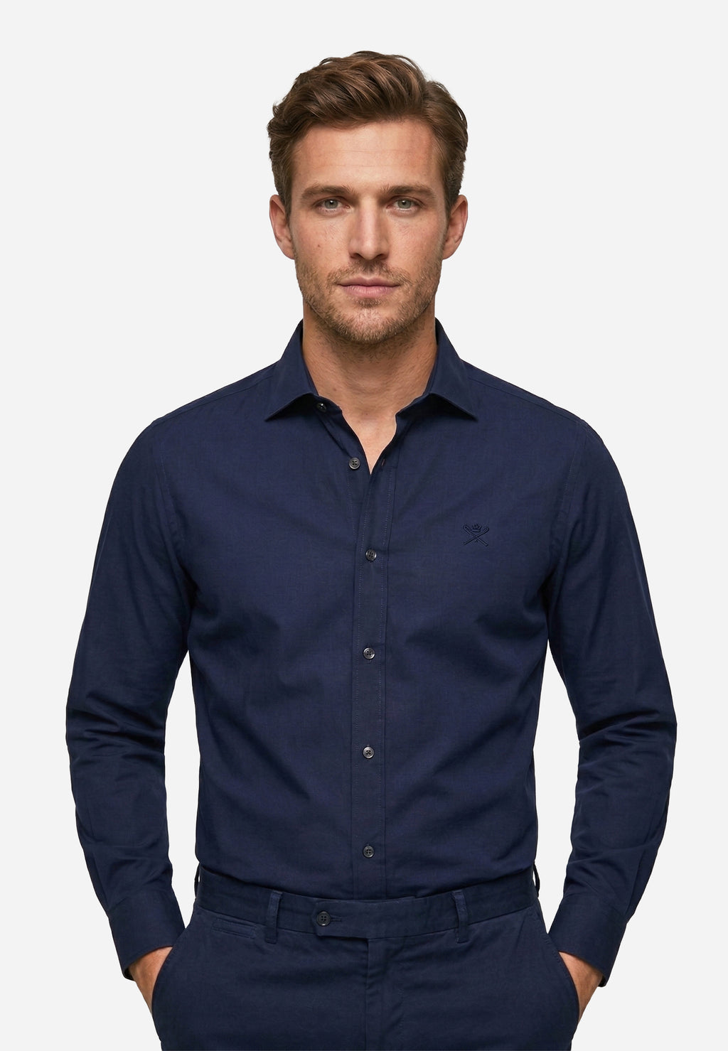 Camisa Sport Azul Hombre H.L.