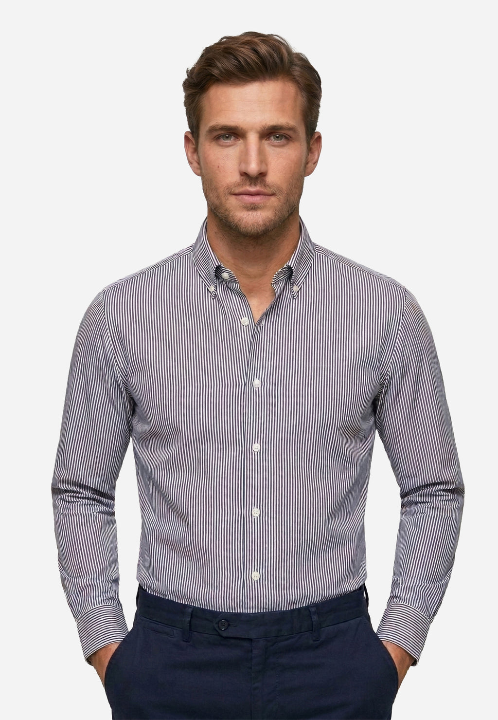 Camisal Azul Rayas Hombre H.L.