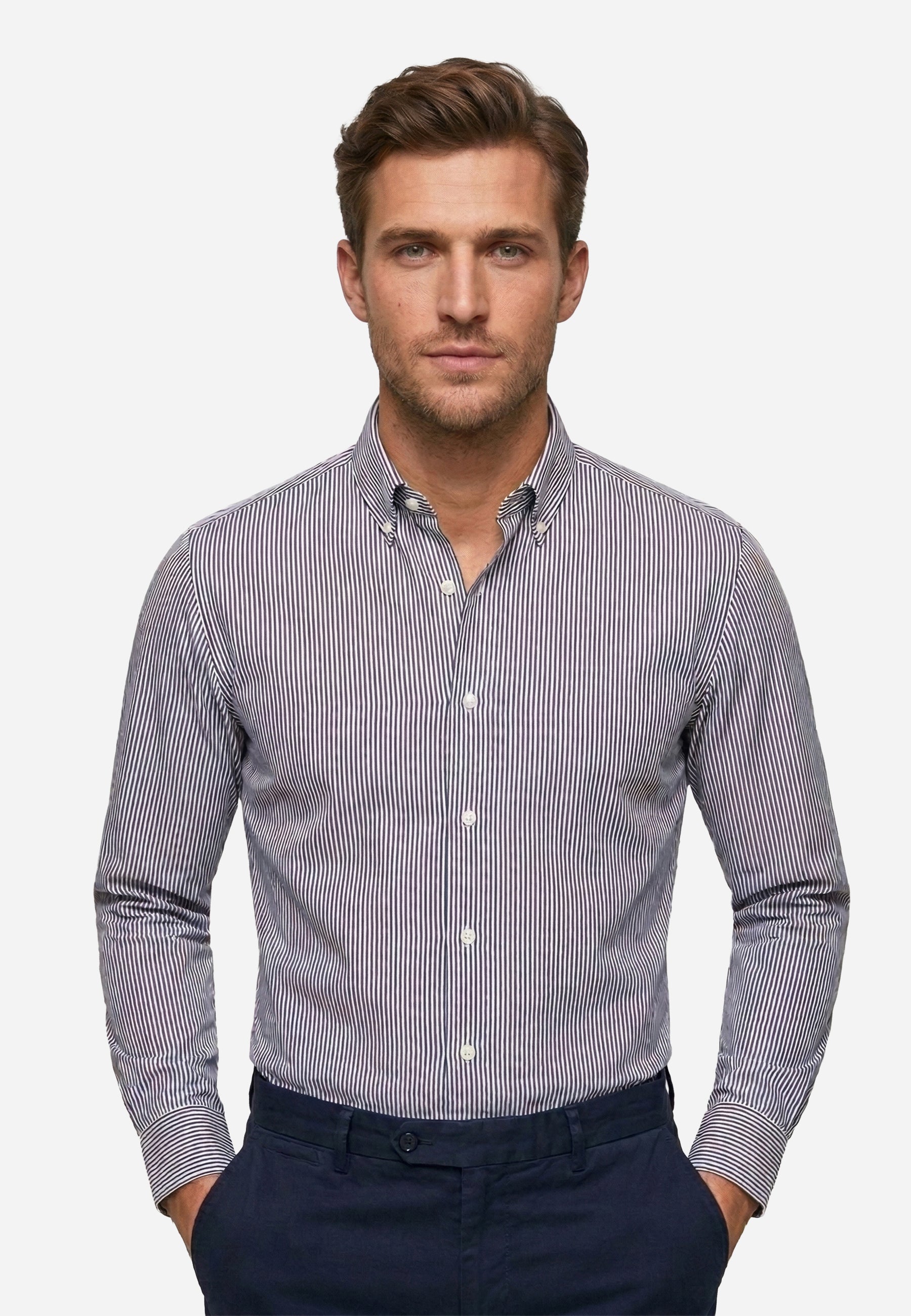 Camisal Azul Rayas Hombre H.L.