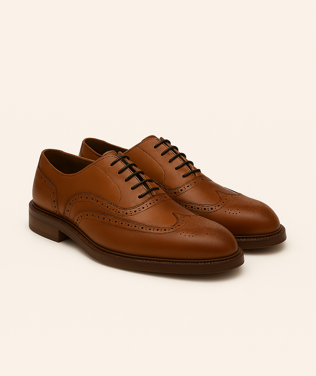 Zapato Oxford Richie de Piel Café S.F.
