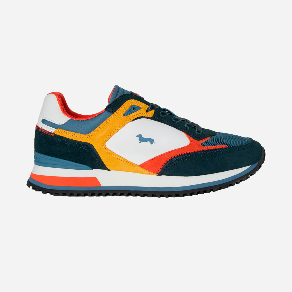 Sneaker Azul/Amarillo/Rojo Hombre Logo H&B