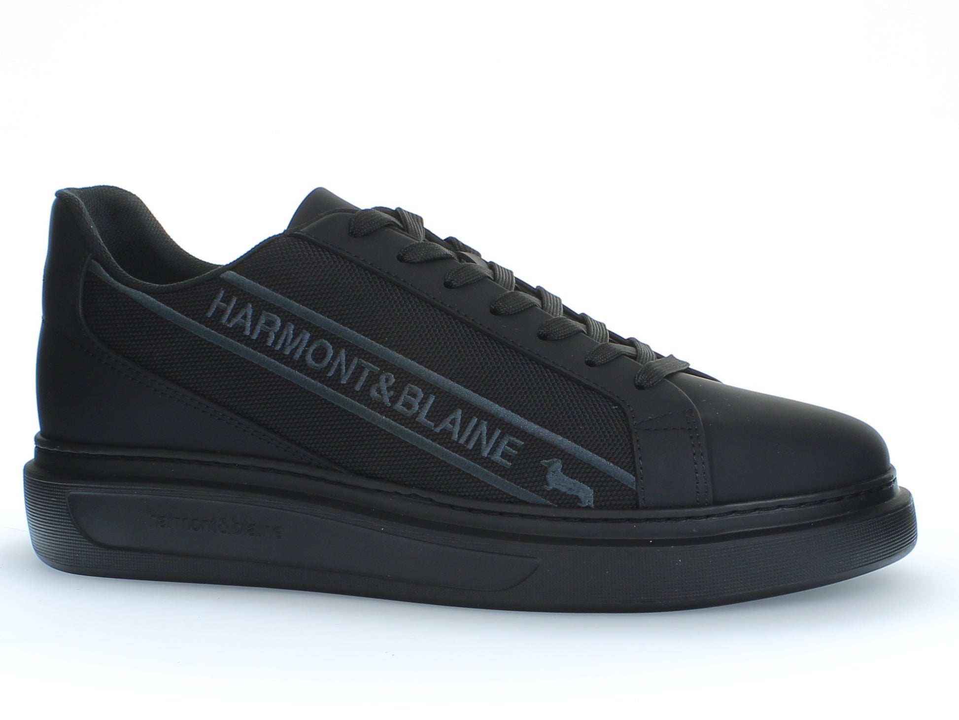 Tenis Hombre Negro Logo H&B