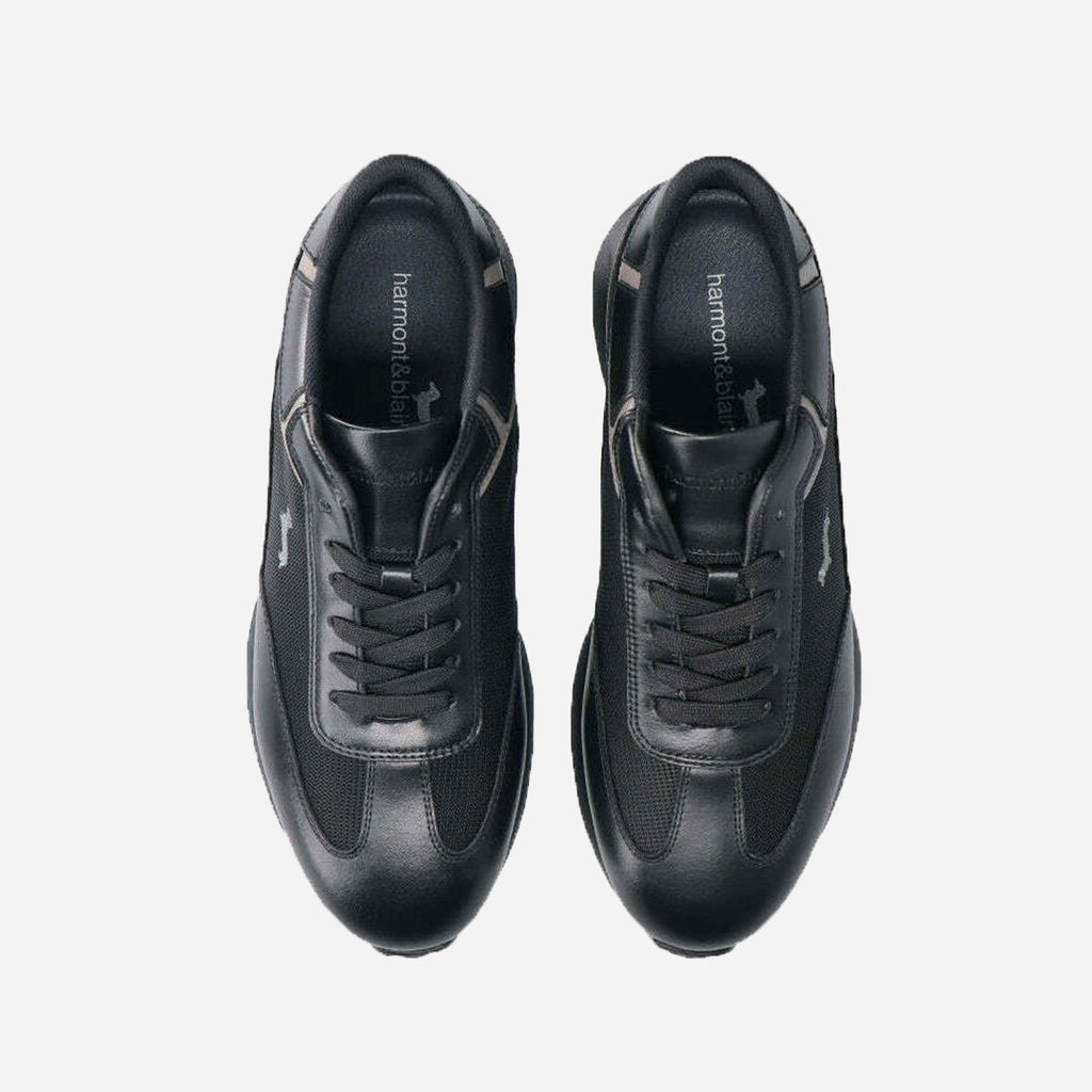 Tenis Cuero Negro Hombre H&B.