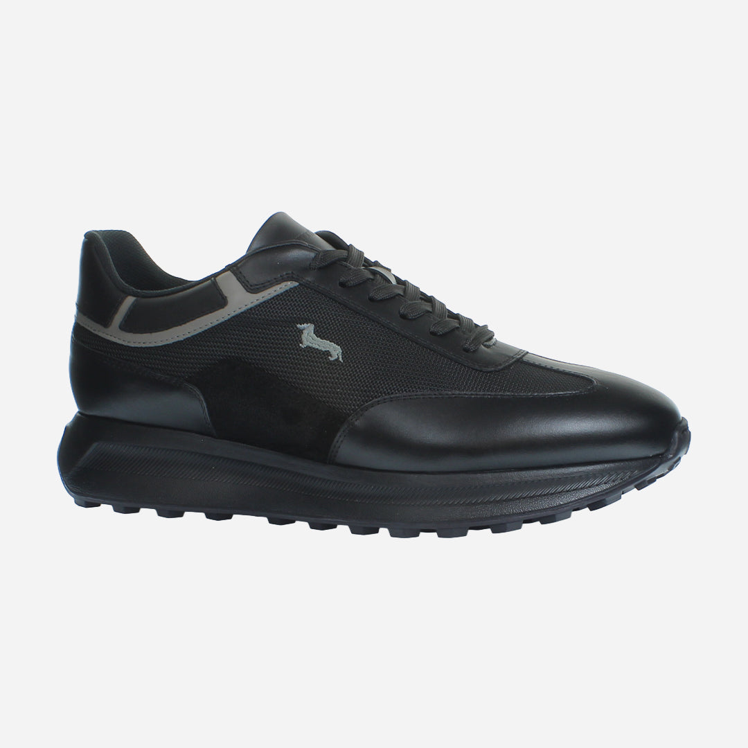 Tenis Cuero Negro Hombre H&B.