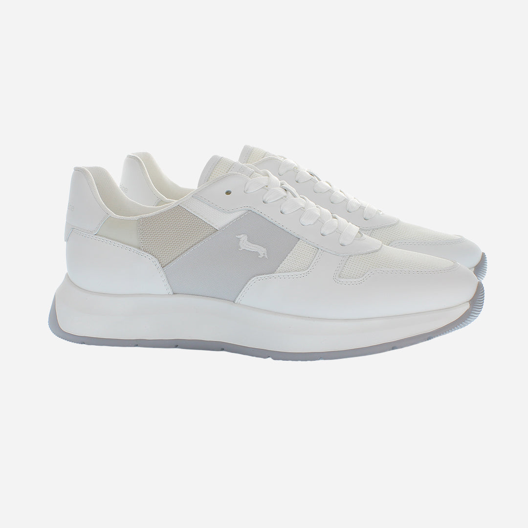 Tenis Deportivos Blancos con Detalle Gris H&B