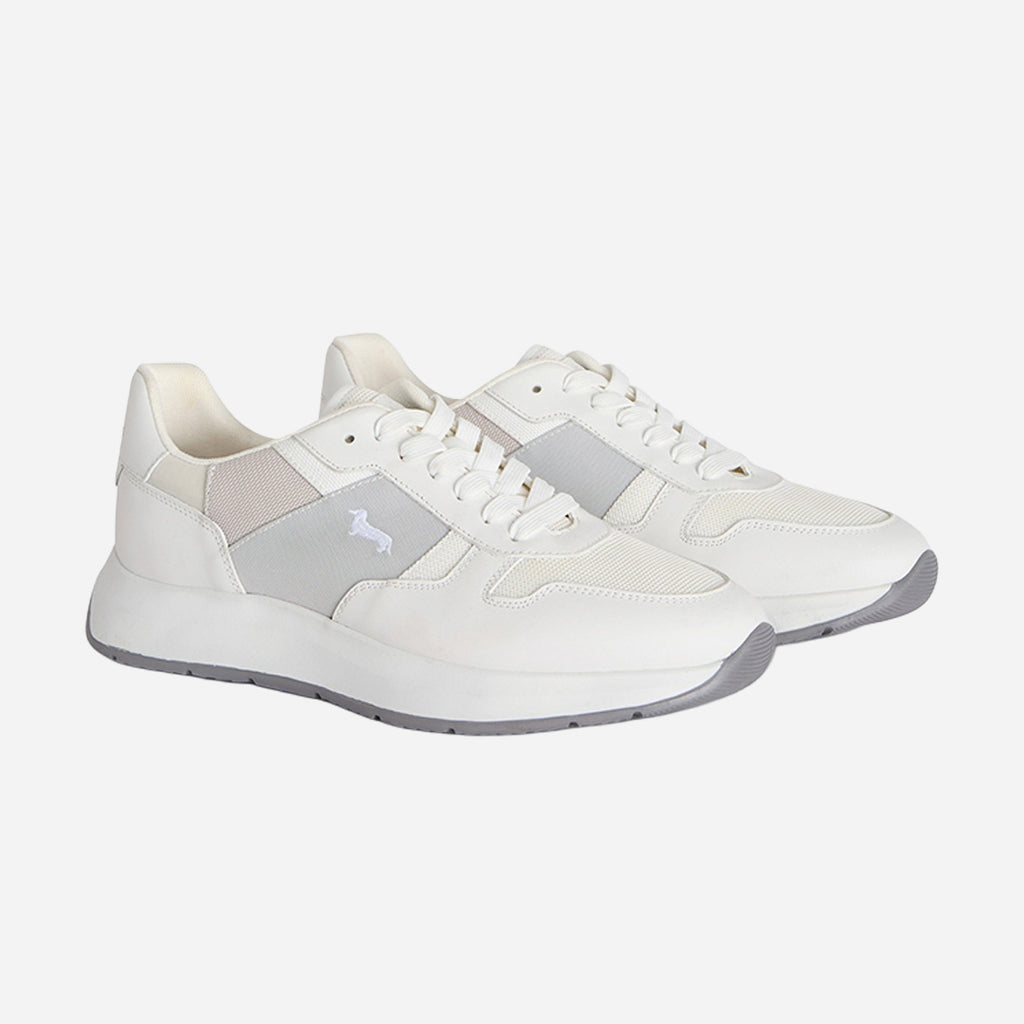 Tenis Deportivos Blancos con Detalle Gris H&B