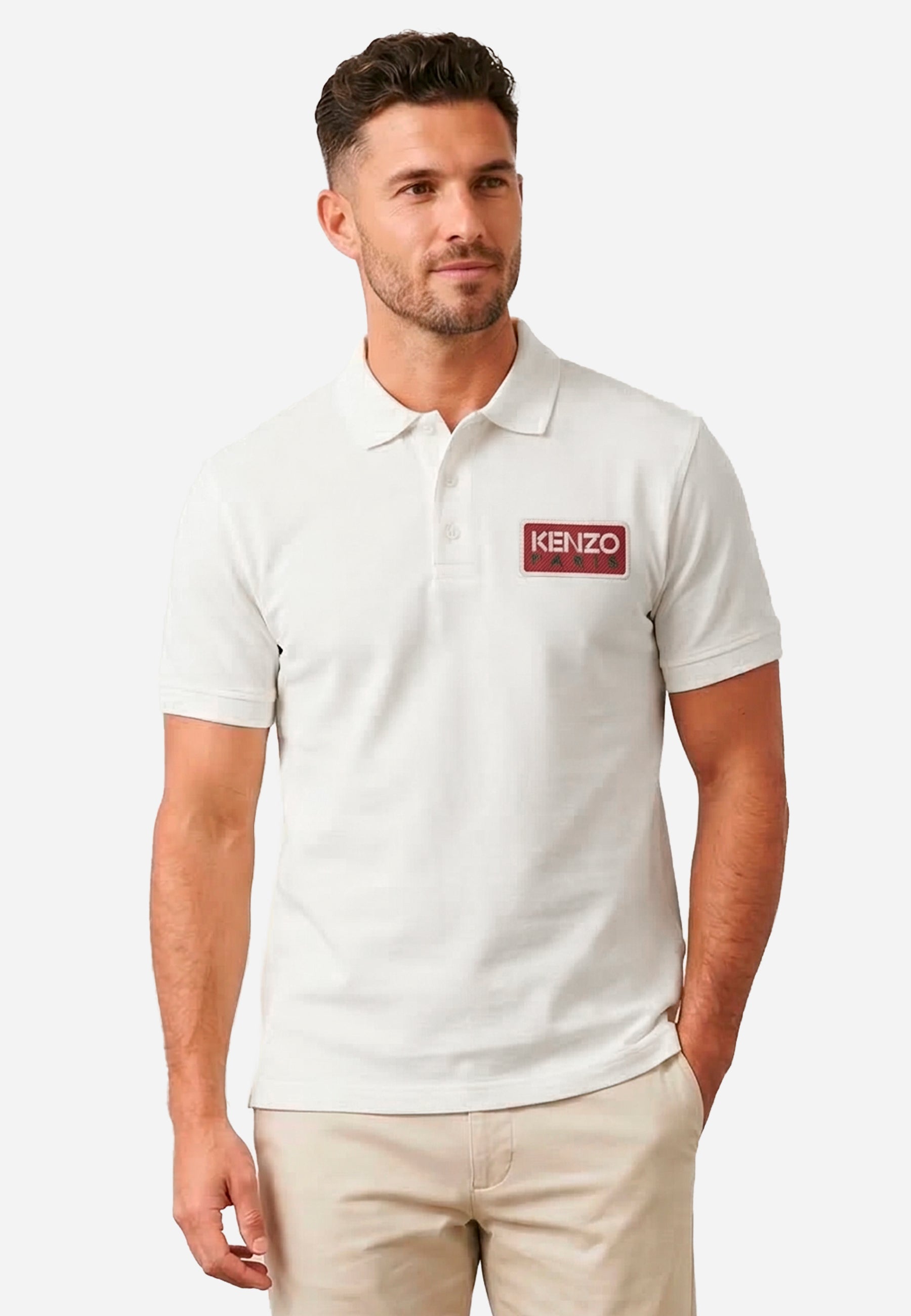 Camiseta Polo Modern Blanca K.P.