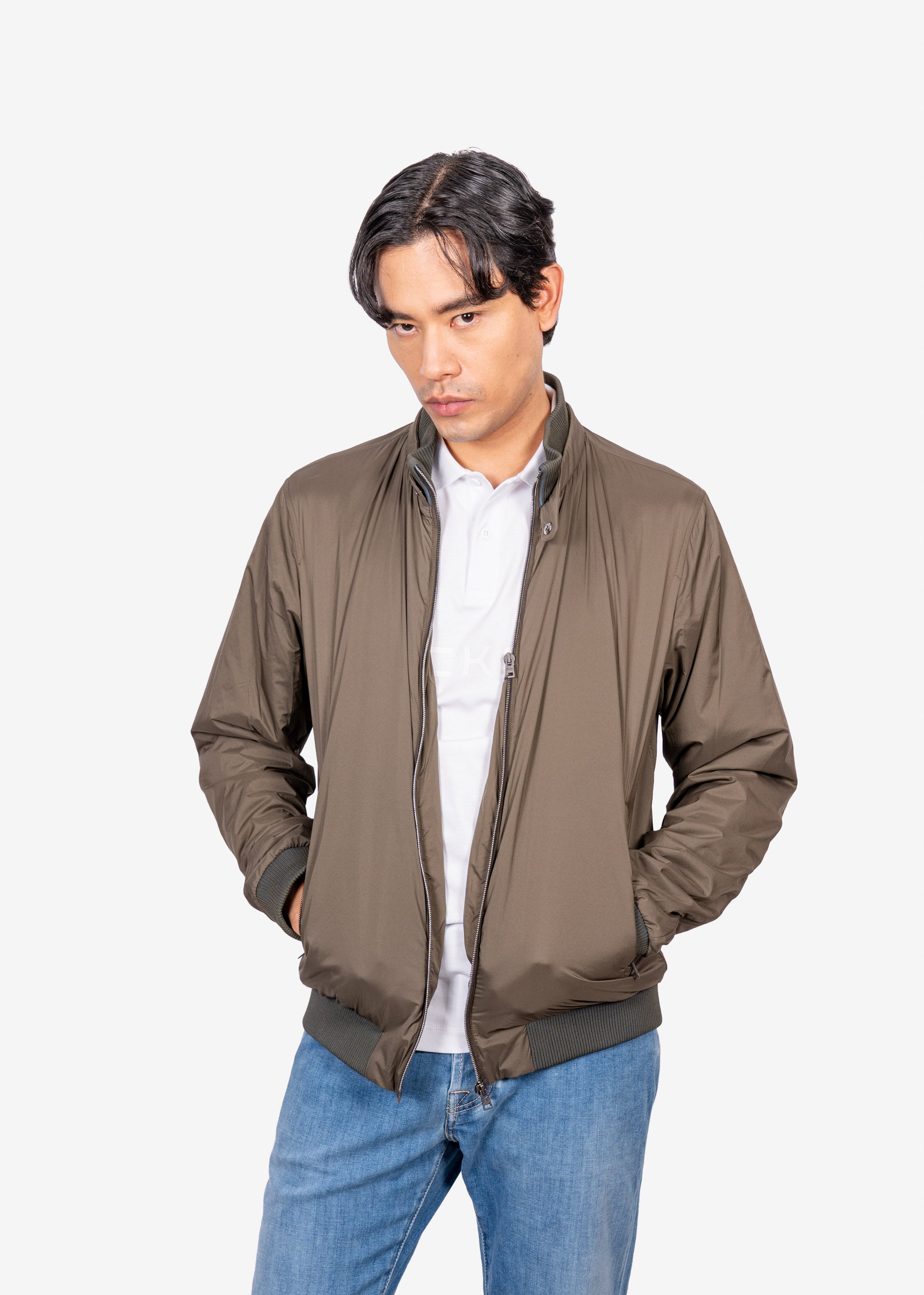 Chaqueta Hombre Verde Oscuro Nylon