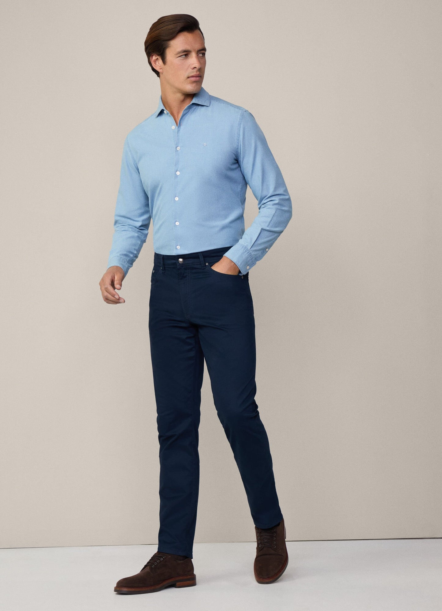 PANTALON HACKETT LONDON AZUL ALG + ELAS (HM212491R-5RS)