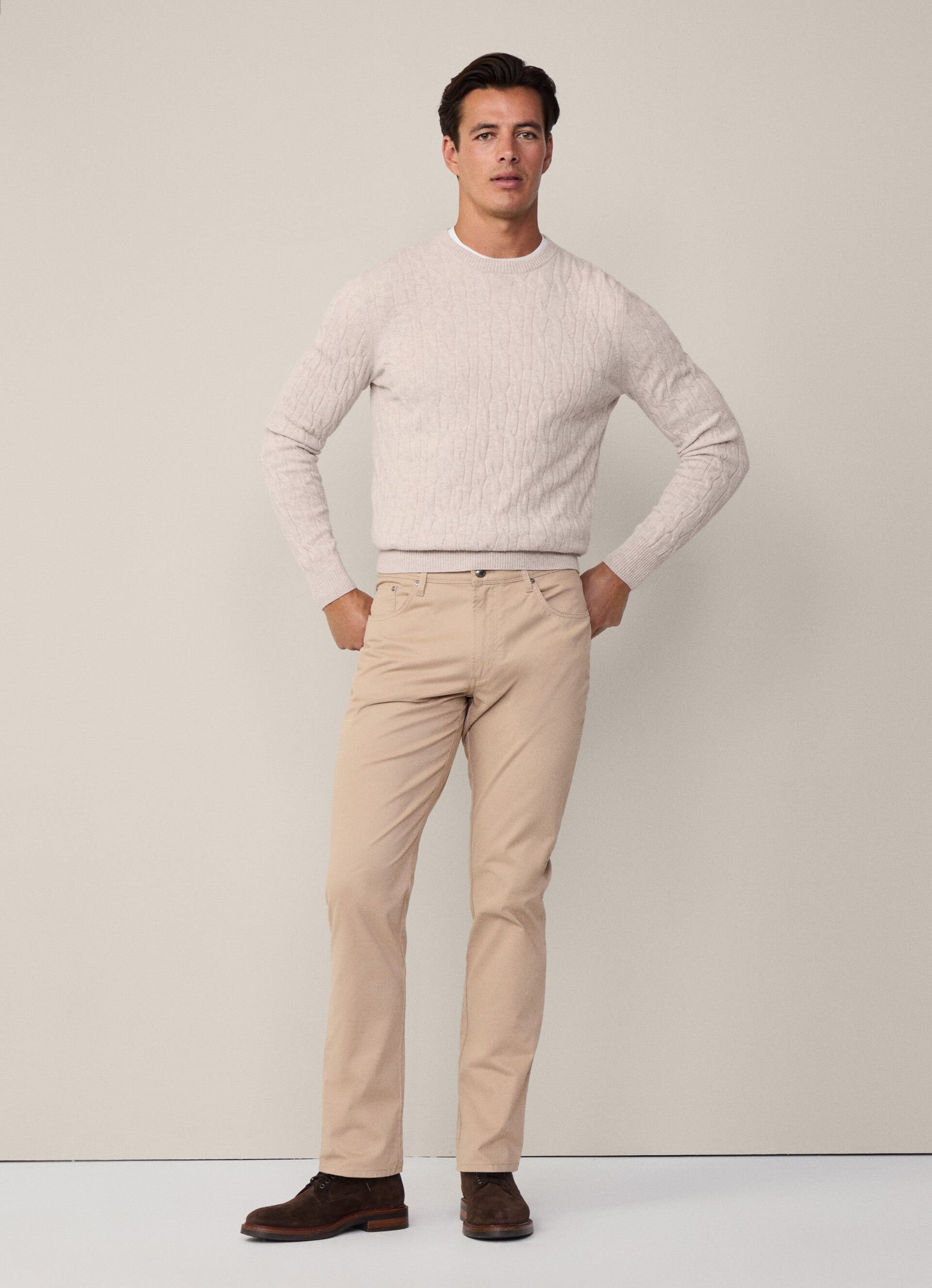 PANTALON HACKETT LONDON CAQUI ALG + ELAS (HM212491R-8FM)