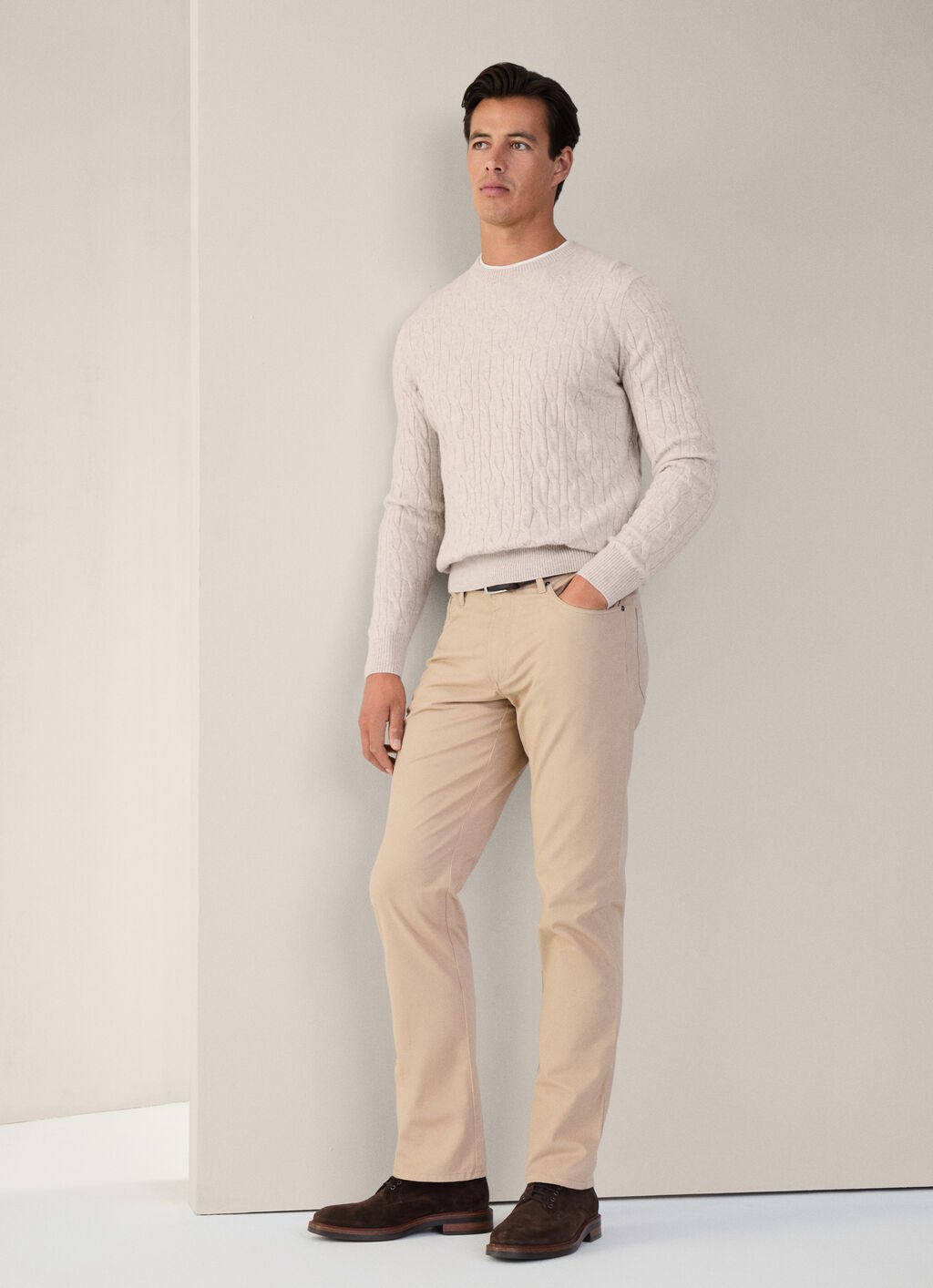 PANTALON HACKETT LONDON CAQUI ALG + ELAS (HM212491R-8FM)