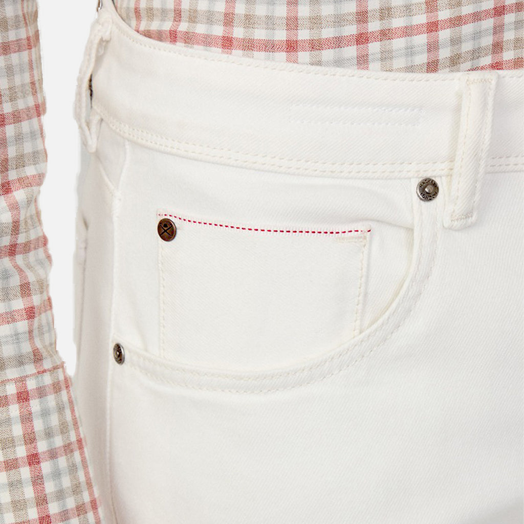 Jeans Hombre Recto Denim Blanco Crudo H.L.