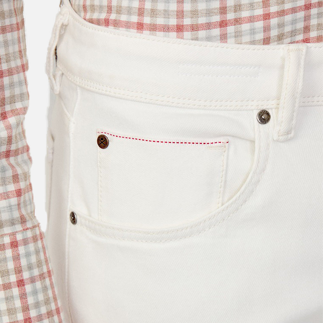Jeans Hombre Recto Denim Blanco Crudo H.L.