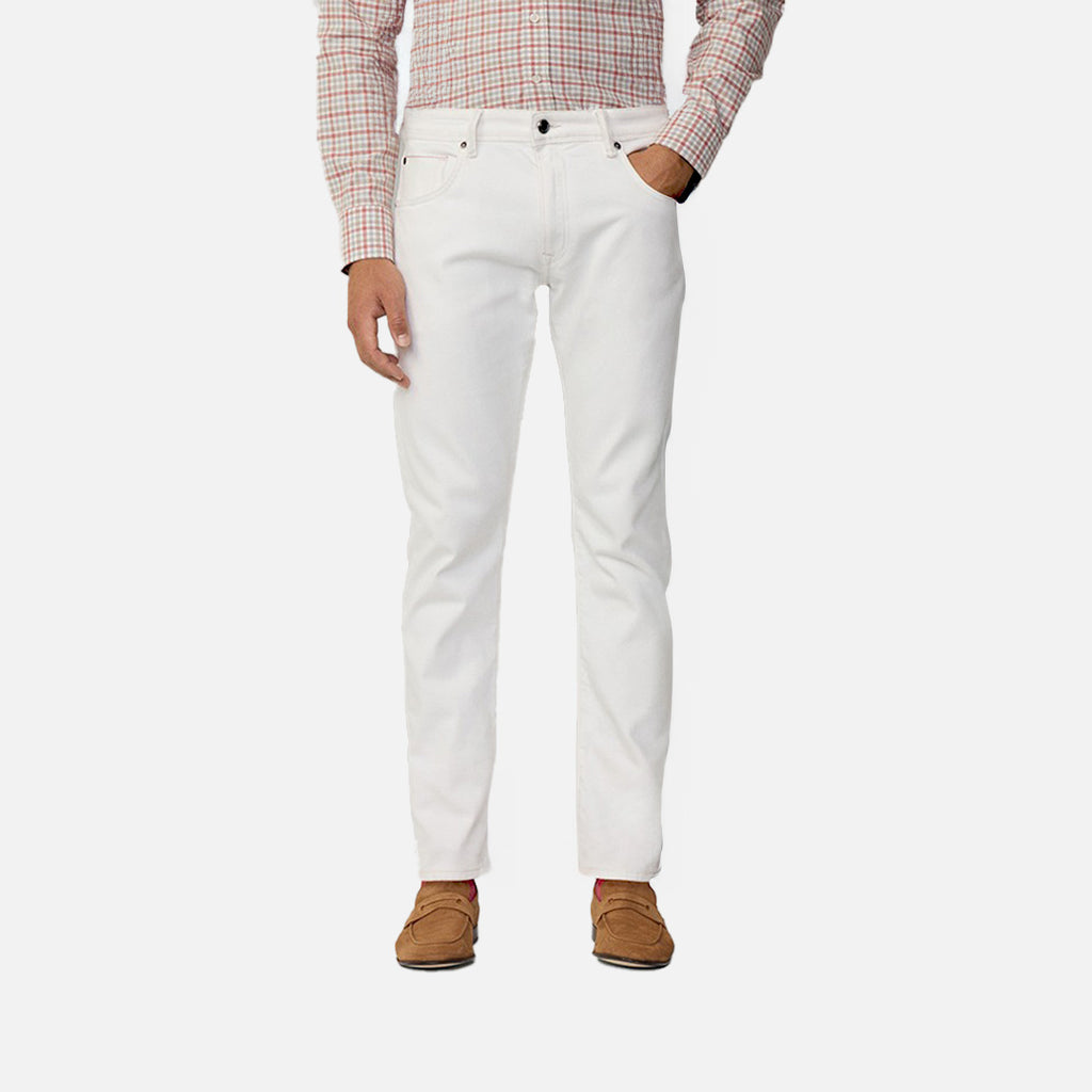 Jeans Hombre Recto Denim Blanco Crudo H.L.