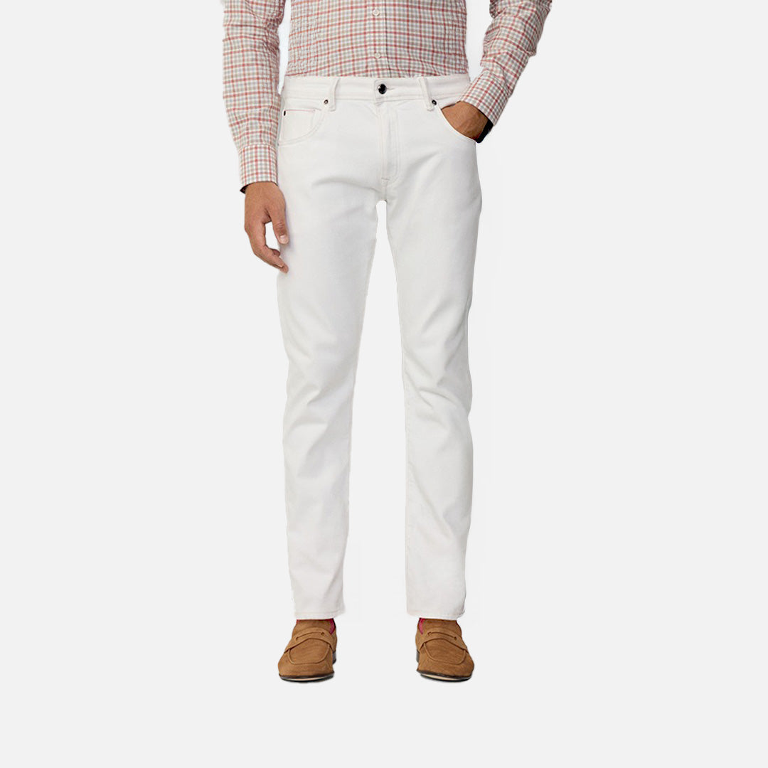 Jeans Hombre Recto Denim Blanco Crudo H.L.