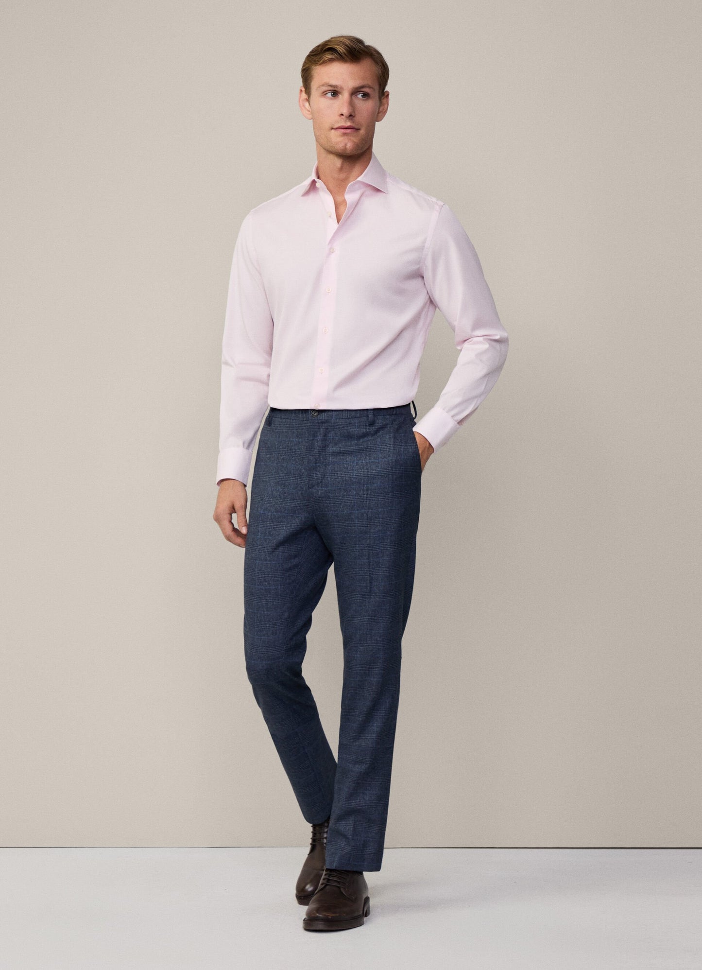 CAMISA HACKETT LONDON ROSADO ALGODON