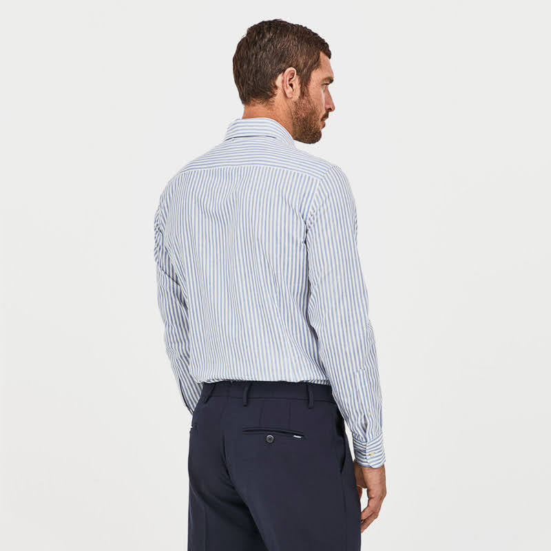 Camisa Azul Rayas Hombre H.L.
