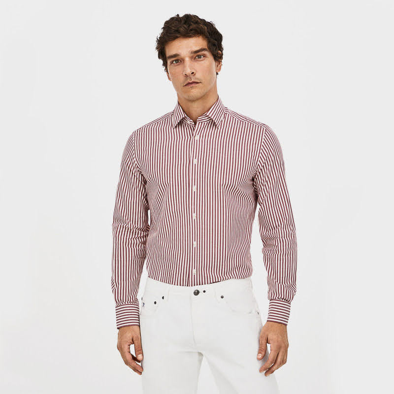 CAMISA HACKETT BLANCO/ROJO (HM309185-8MQ)