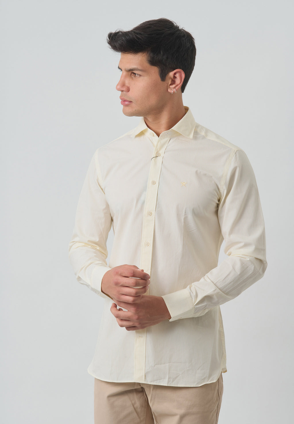 CAMISA HACKETT /AMARILLO 100% ALGODÓN (HM309376-8AH)