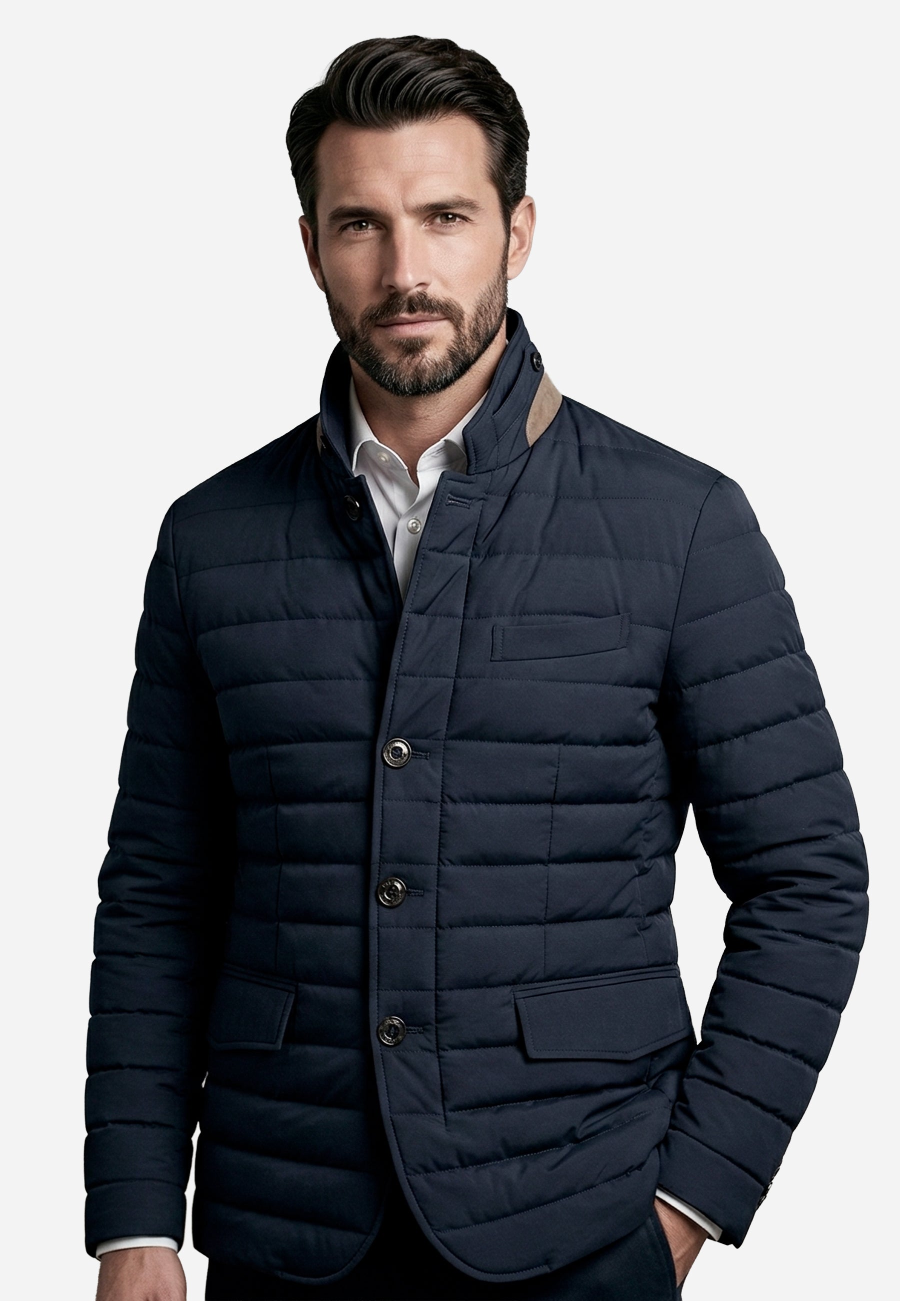 Chaqueta Azul Quilted Hombre H.L.
