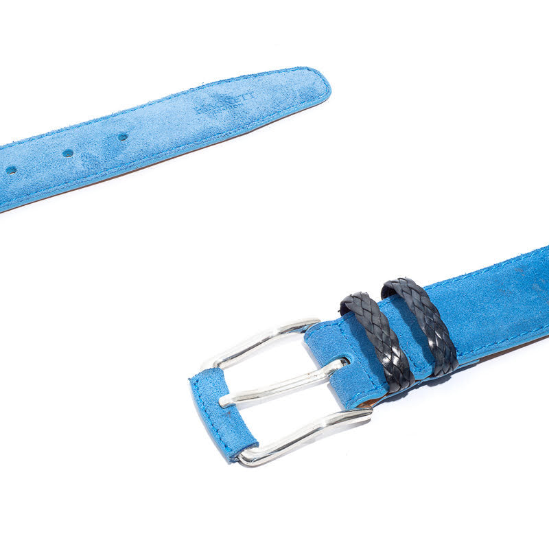 Cinturón Azul Detalle Oscuro H.L.