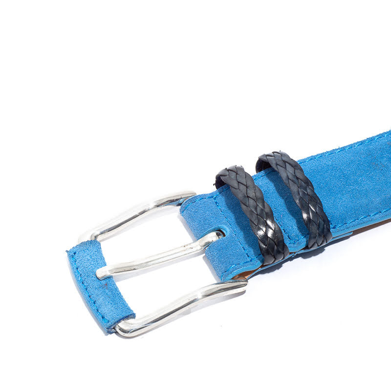 Cinturón Azul Detalle Oscuro H.L.