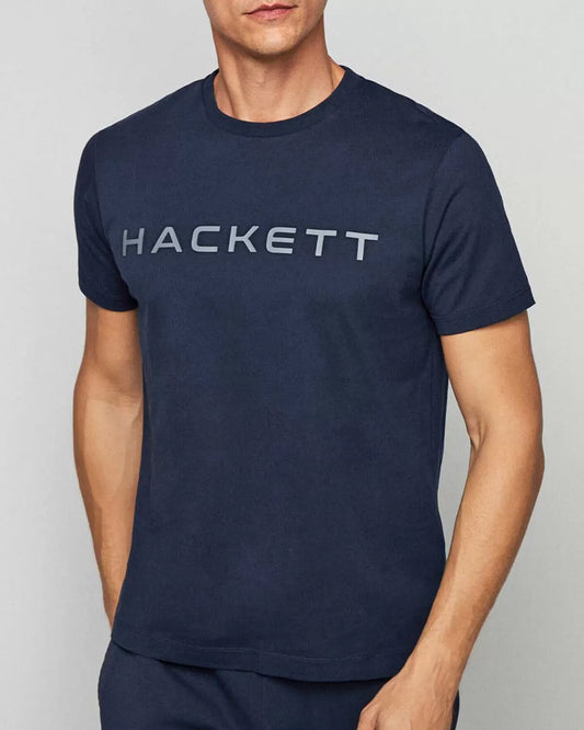 CAMISETA-TSHIRT HACKETT LONDON AZUL GRIS ALGODON (HM500713-5CY)