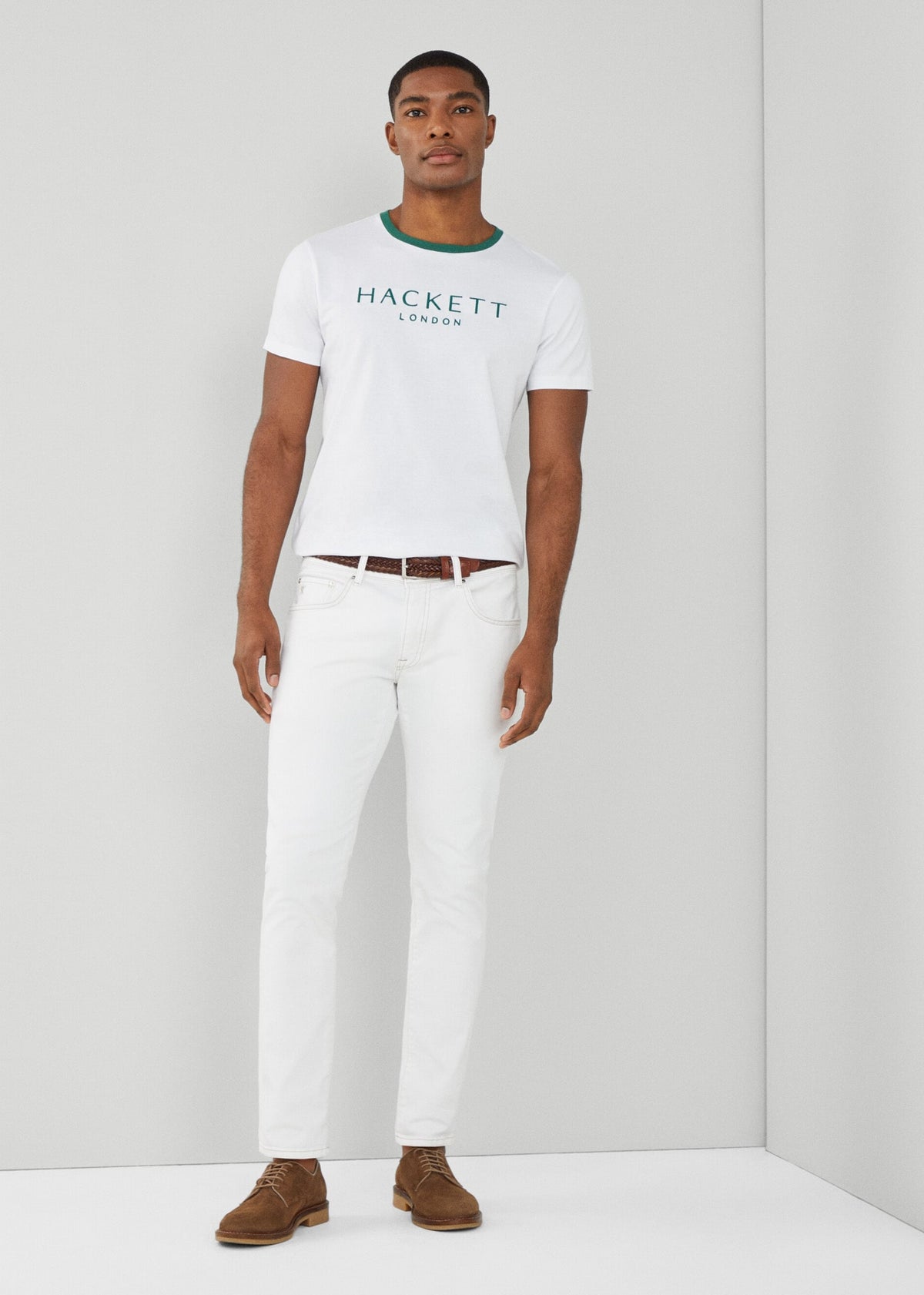 CAMISETA-TSHIRT HACKETT LONDON BLANCO ALGODON (HM500797-800)