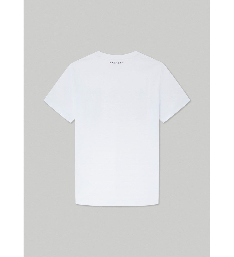 CAMISETA-TSHIRT HACKETT LONDON BLANCO ALGODON (HM500803-800)