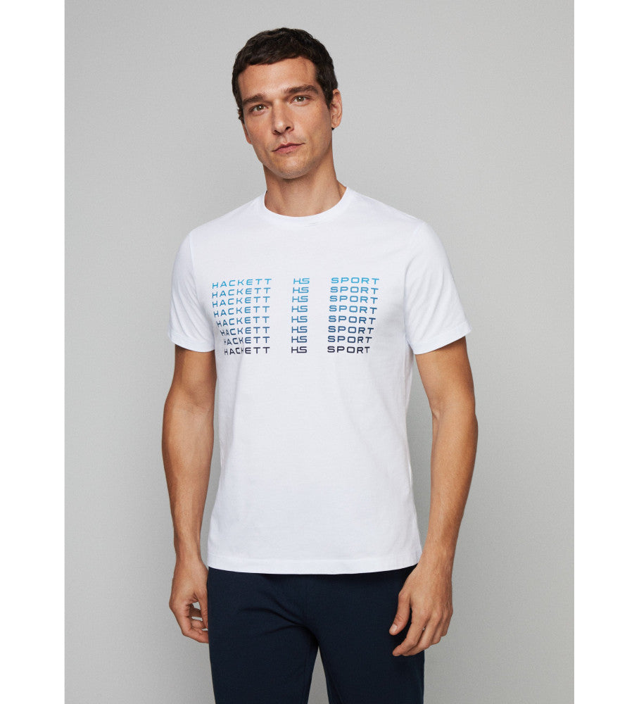 CAMISETA-TSHIRT HACKETT LONDON BLANCO ALGODON (HM500803-800)