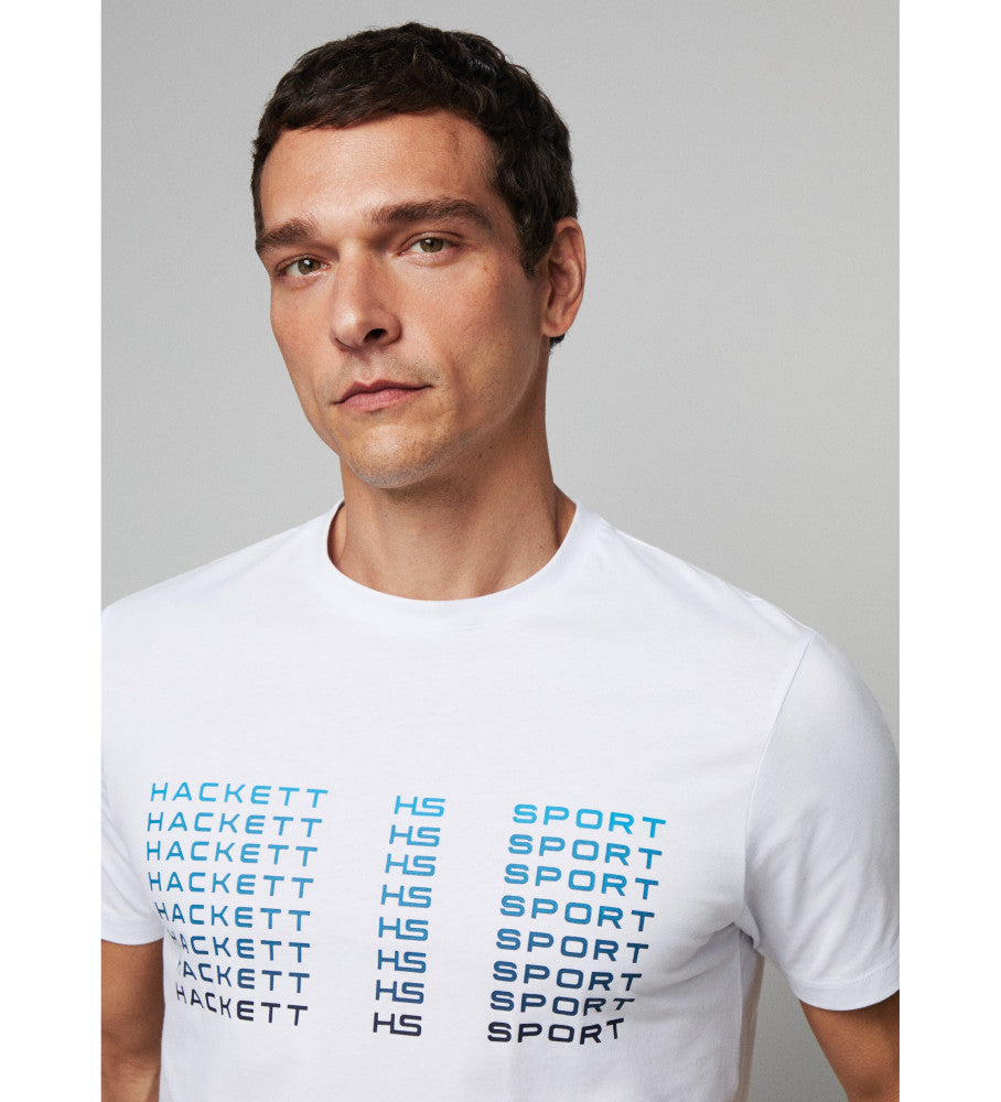 CAMISETA-TSHIRT HACKETT LONDON BLANCO ALGODON (HM500803-800)