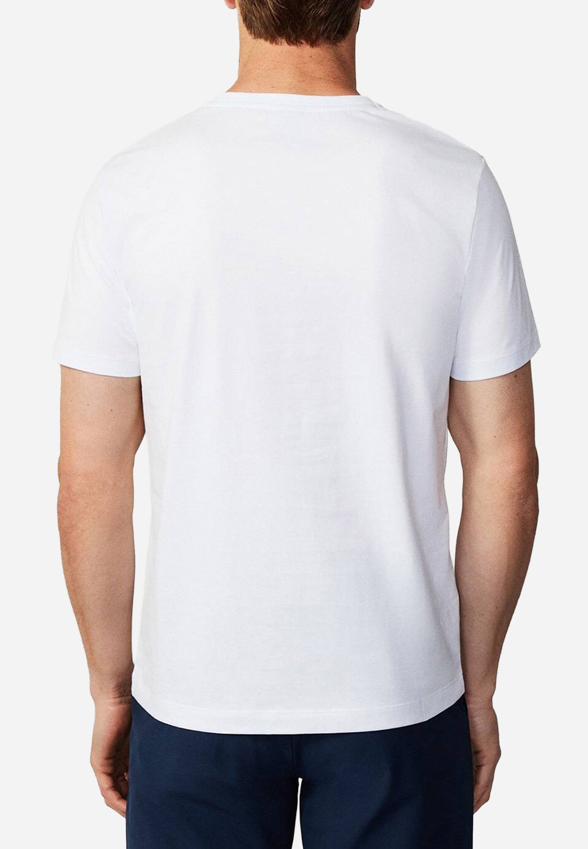 Camiseta Blanca Con Logotipo Rectangular H.