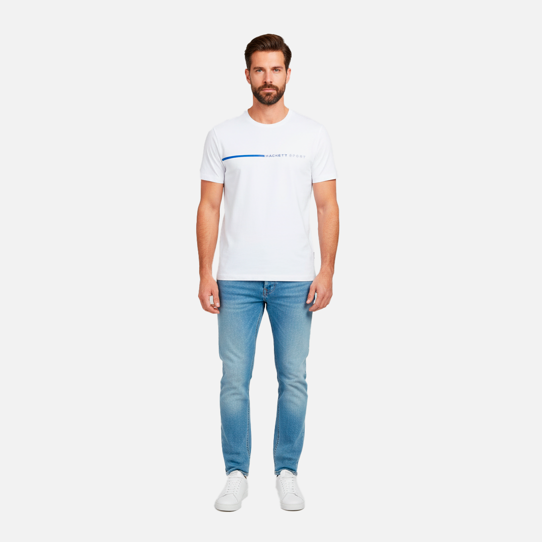 Camiseta Tshirt HS Racing Line Blanco H.L.