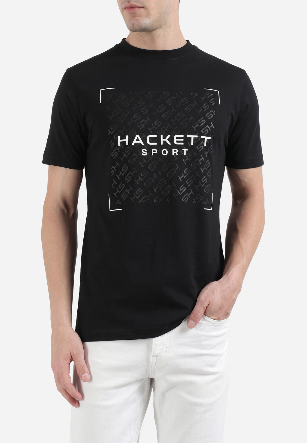 Camiseta Negra Con Estampado H.