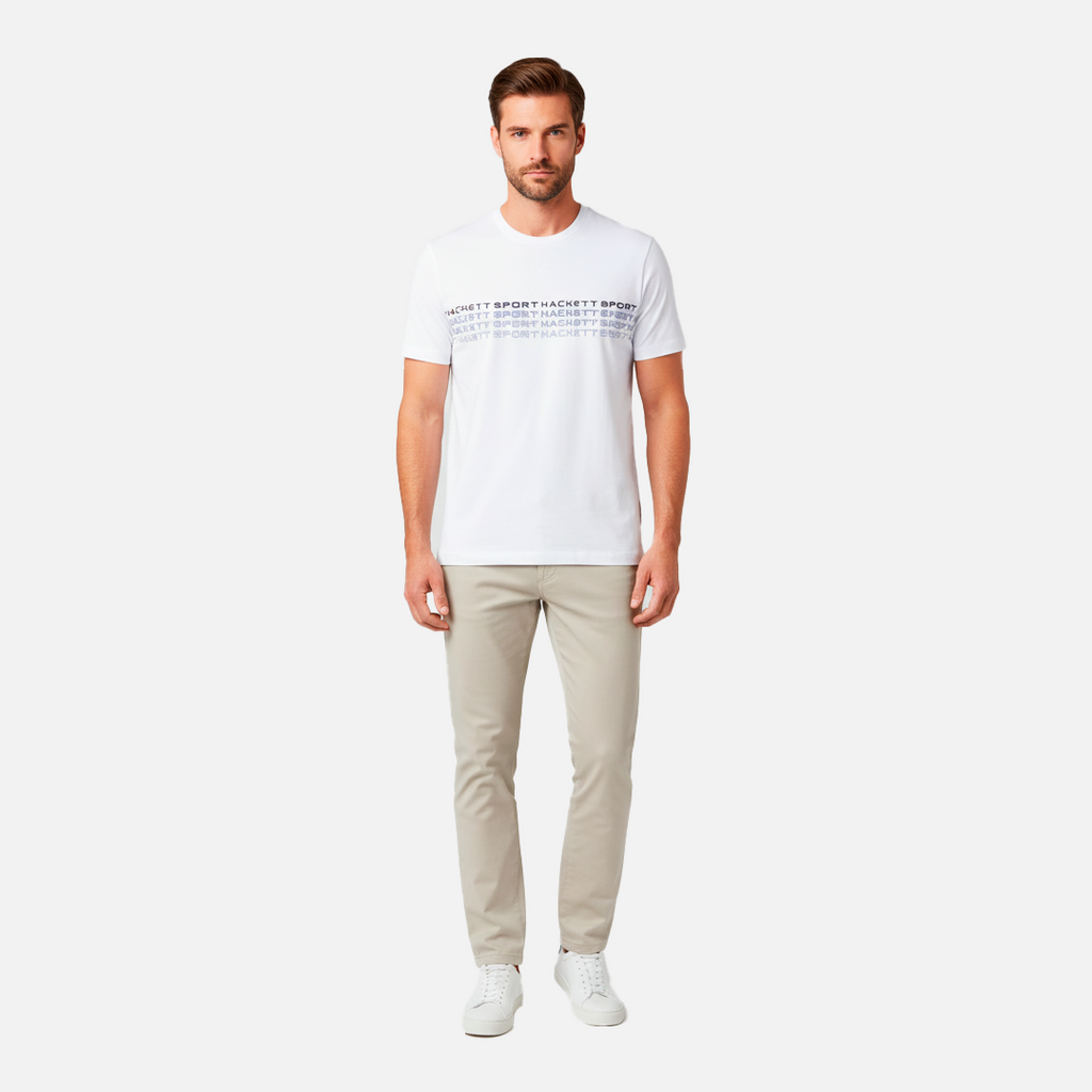 Camiseta T-shirt Logo Estampado Blanca H.L.